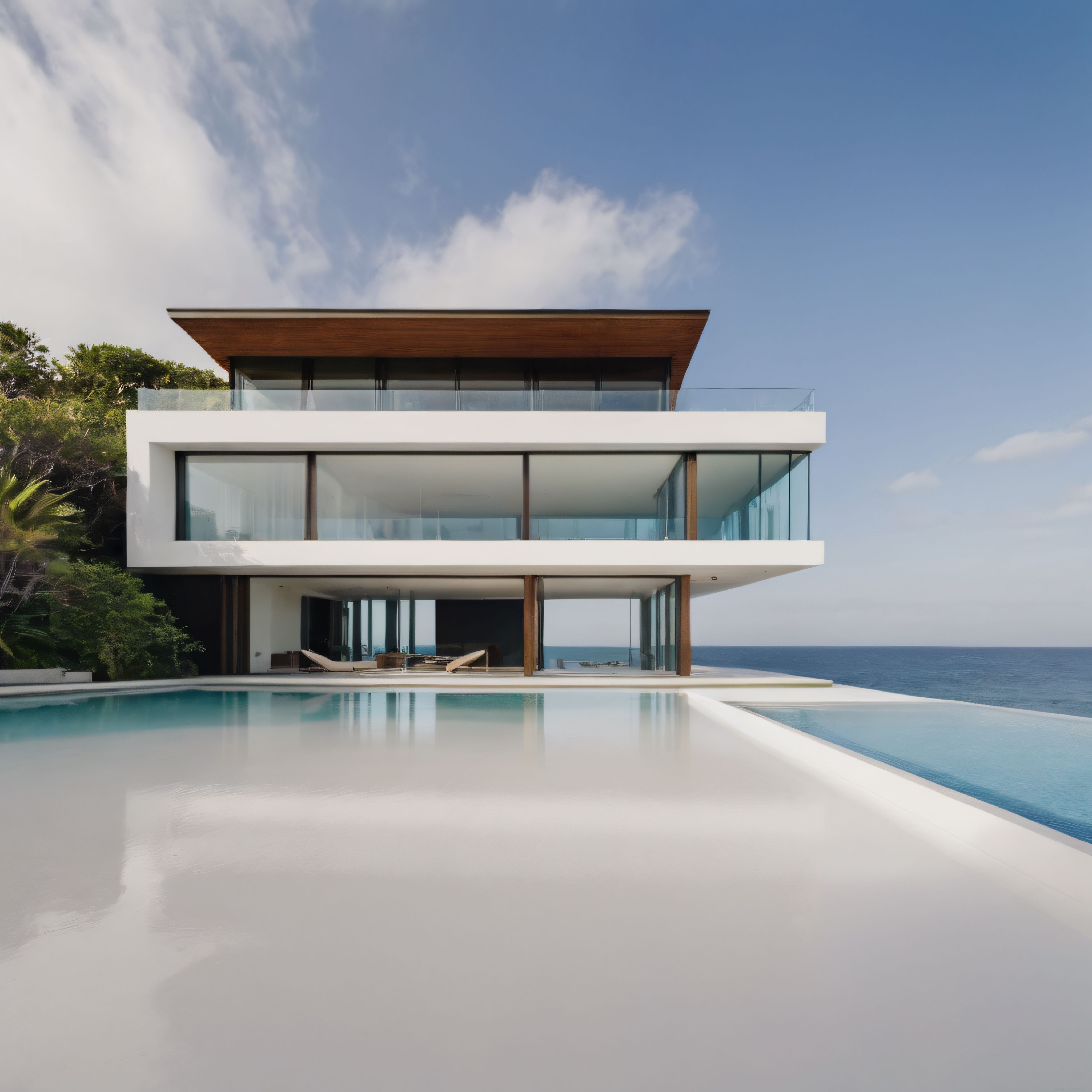 Cam Cepheli Modern Lüks Villa, Sonsuzluk Havuzu ve Deniz Manzarası