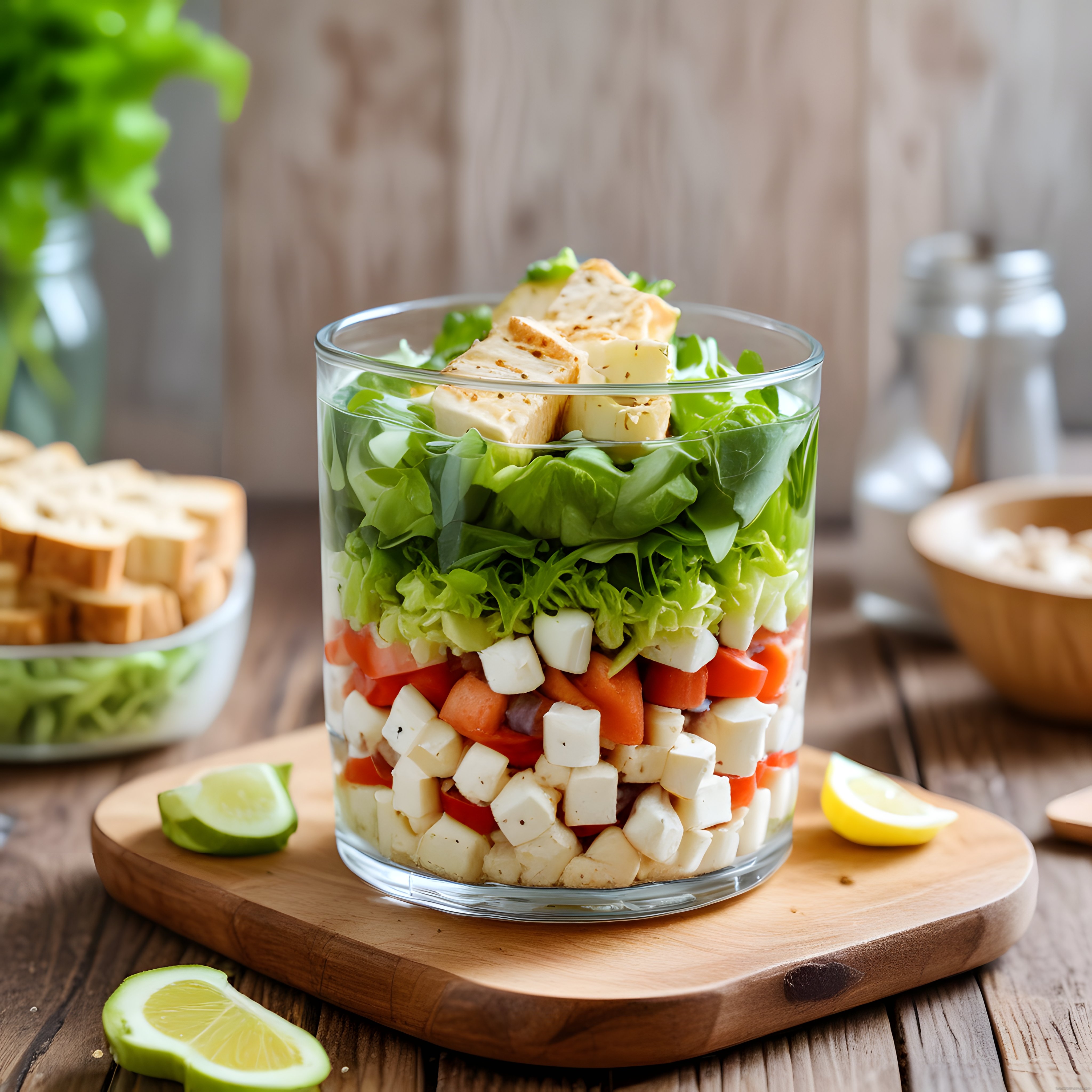 Cam Kapta Katmanlı Tavuklu Salata Tarifi: Pratik ve Sağlıklı Öğün