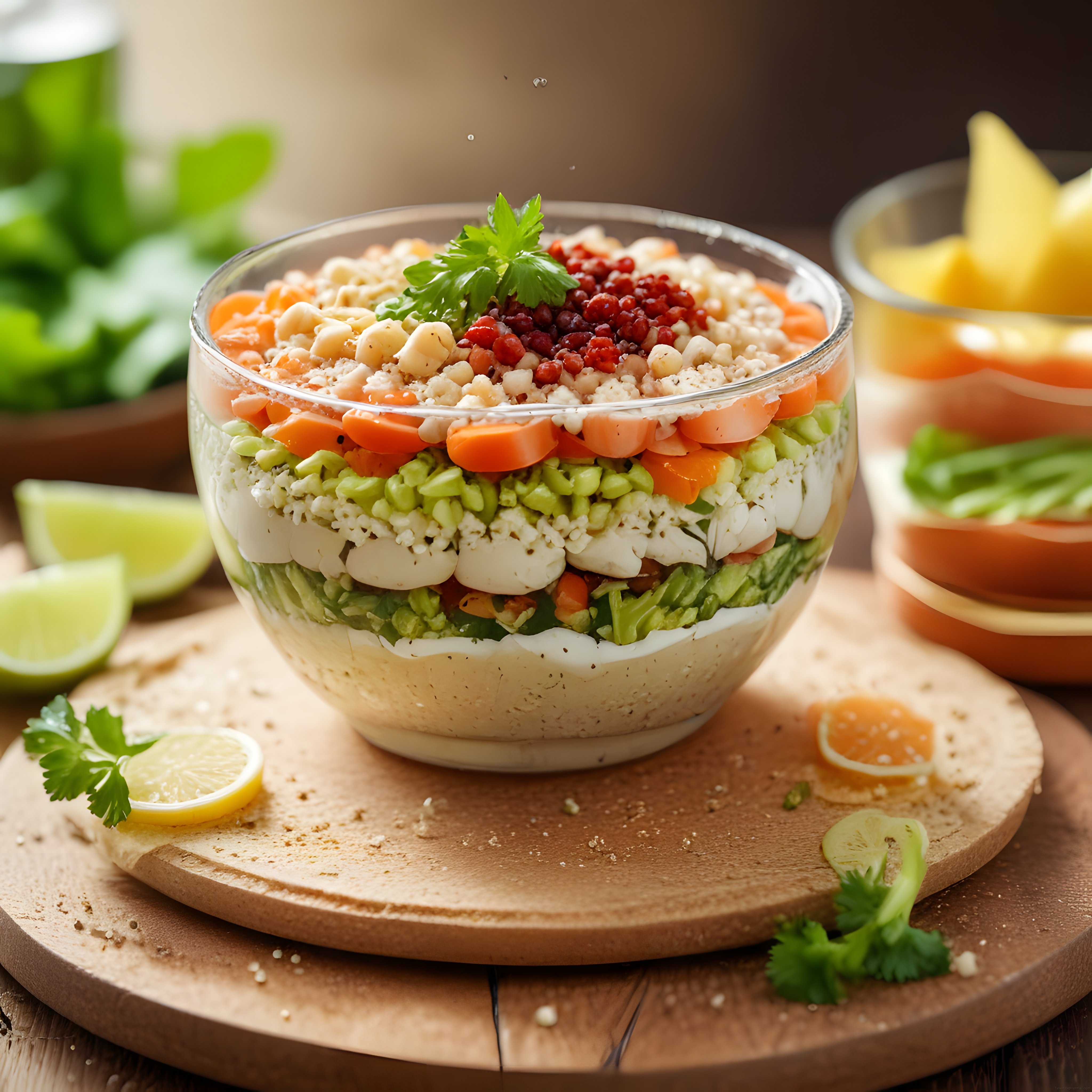 Cam Kasede Katmanlı Salata Tarifi: Sağlıklı ve Renkli Beslenme Sunumu