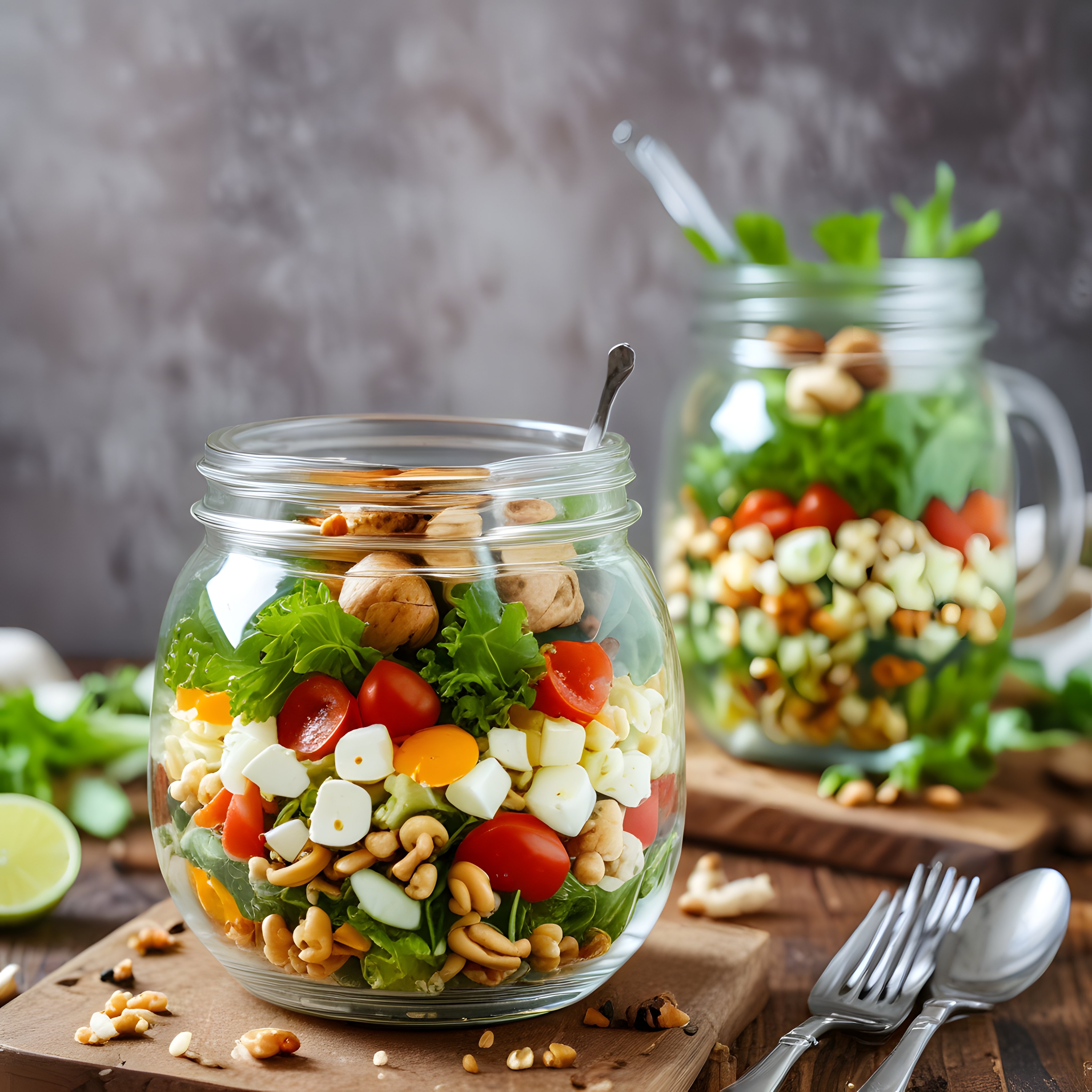 Cam Kavanozda Katmanlı Salata: Sağlıklı Beslenme İçin Pratik Tarif