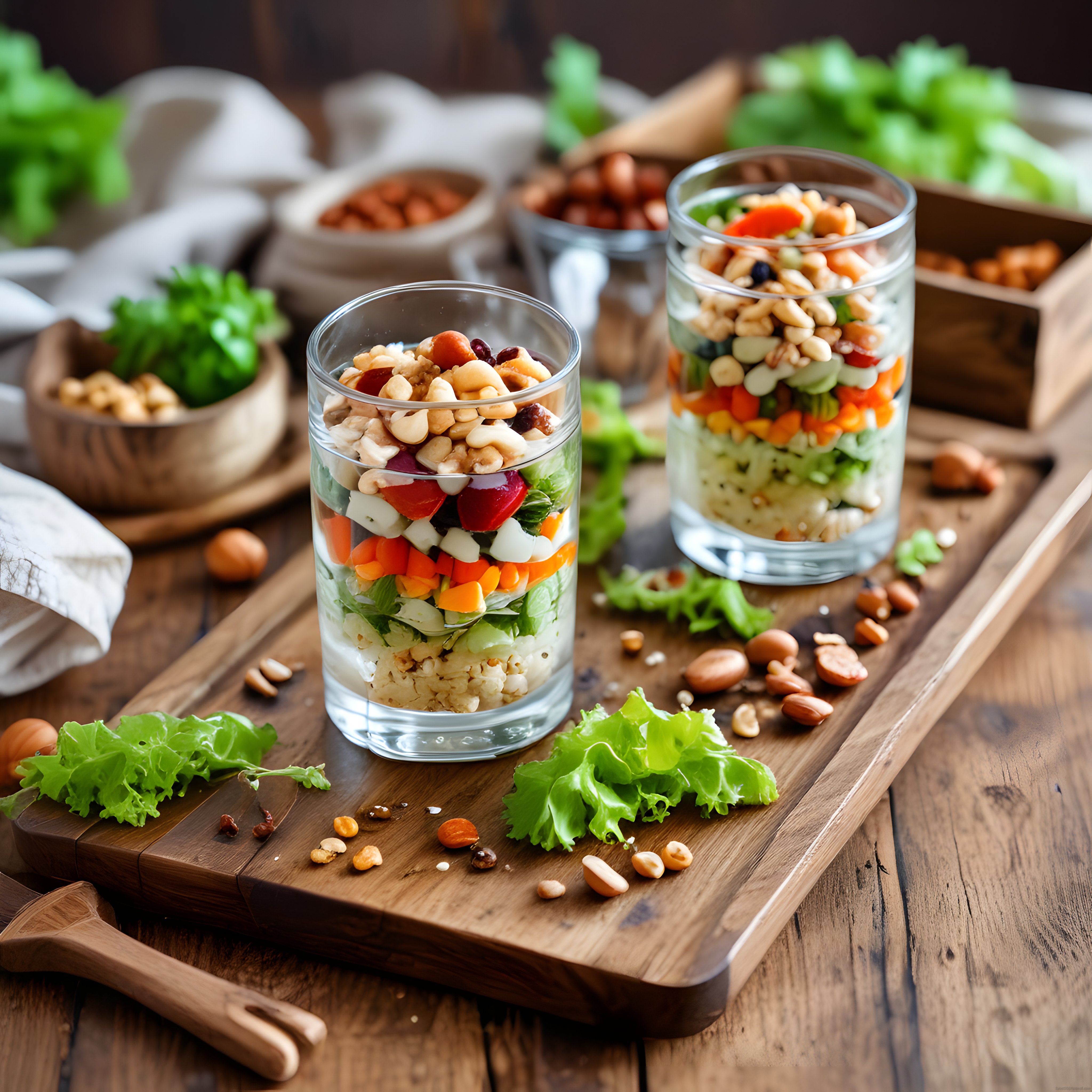 Cam Kavanozda Katmanlı Salata: Sağlıklı ve Pratik Öğün Hazırlama Fikri