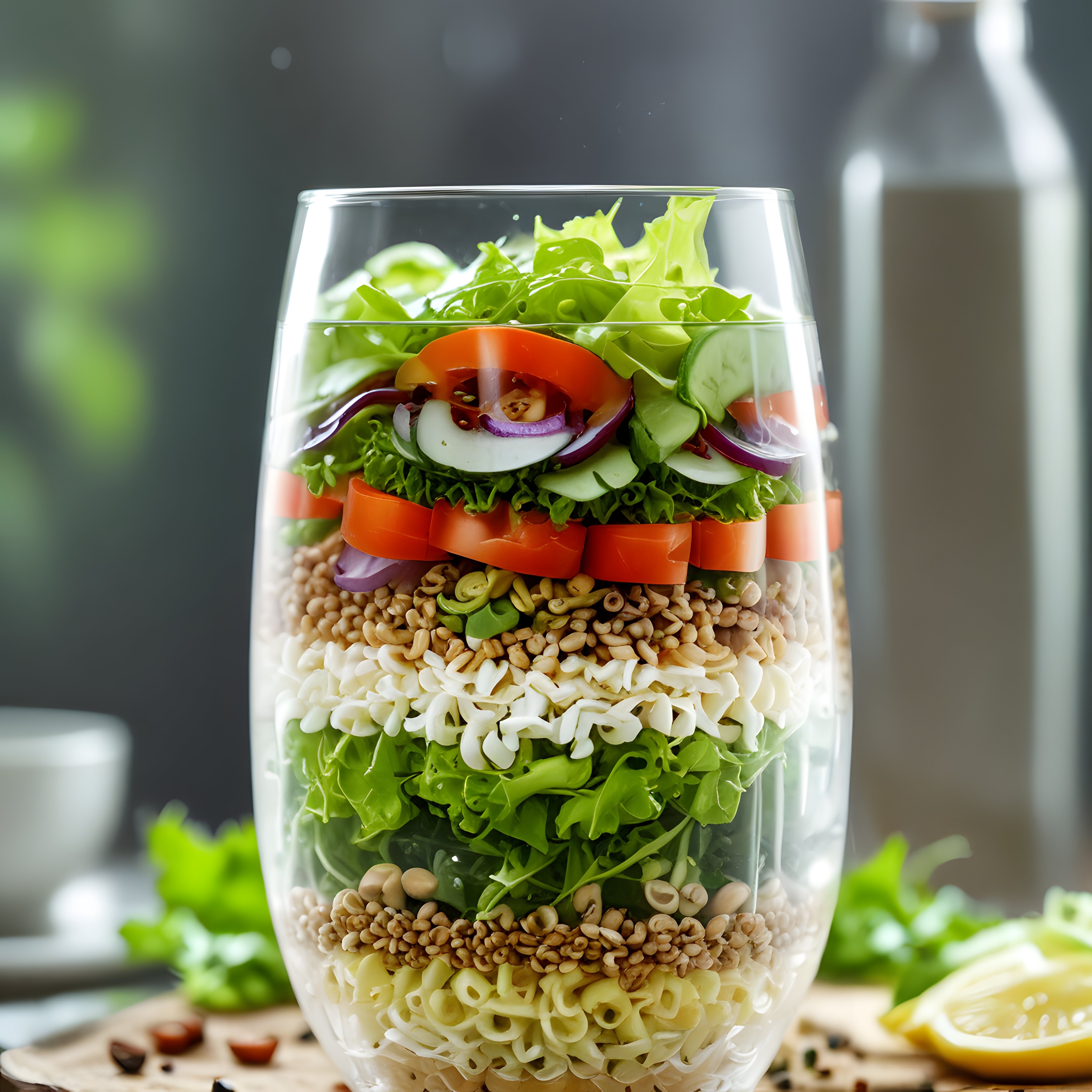 Cam kavanozda katmanlı salata tarifi: Renkli ve besleyici sağlıklı öğün