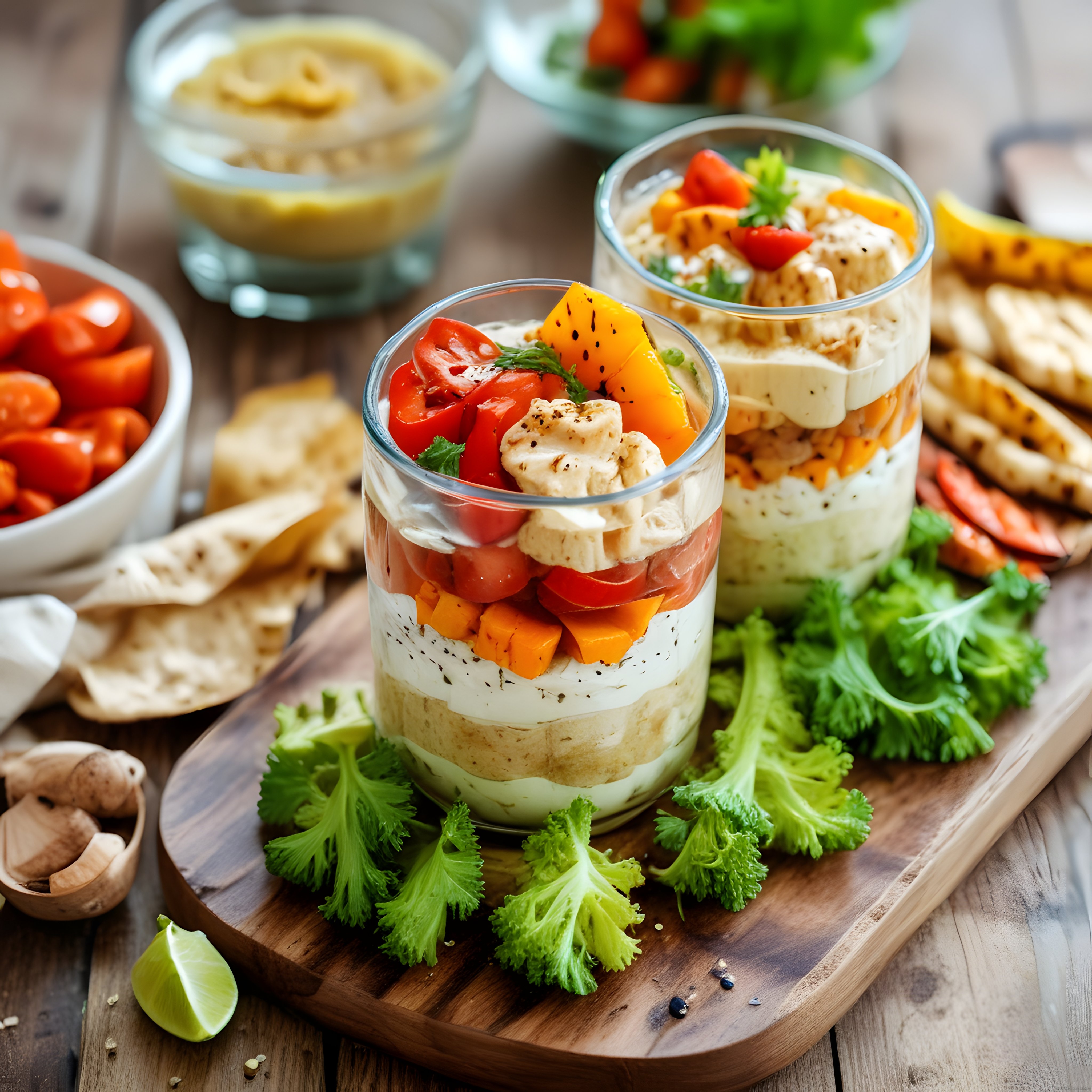 Cam Kavanozda Katmanlı Tavuk Salatası Tarifi ve Sağlıklı Sunum Fikirleri