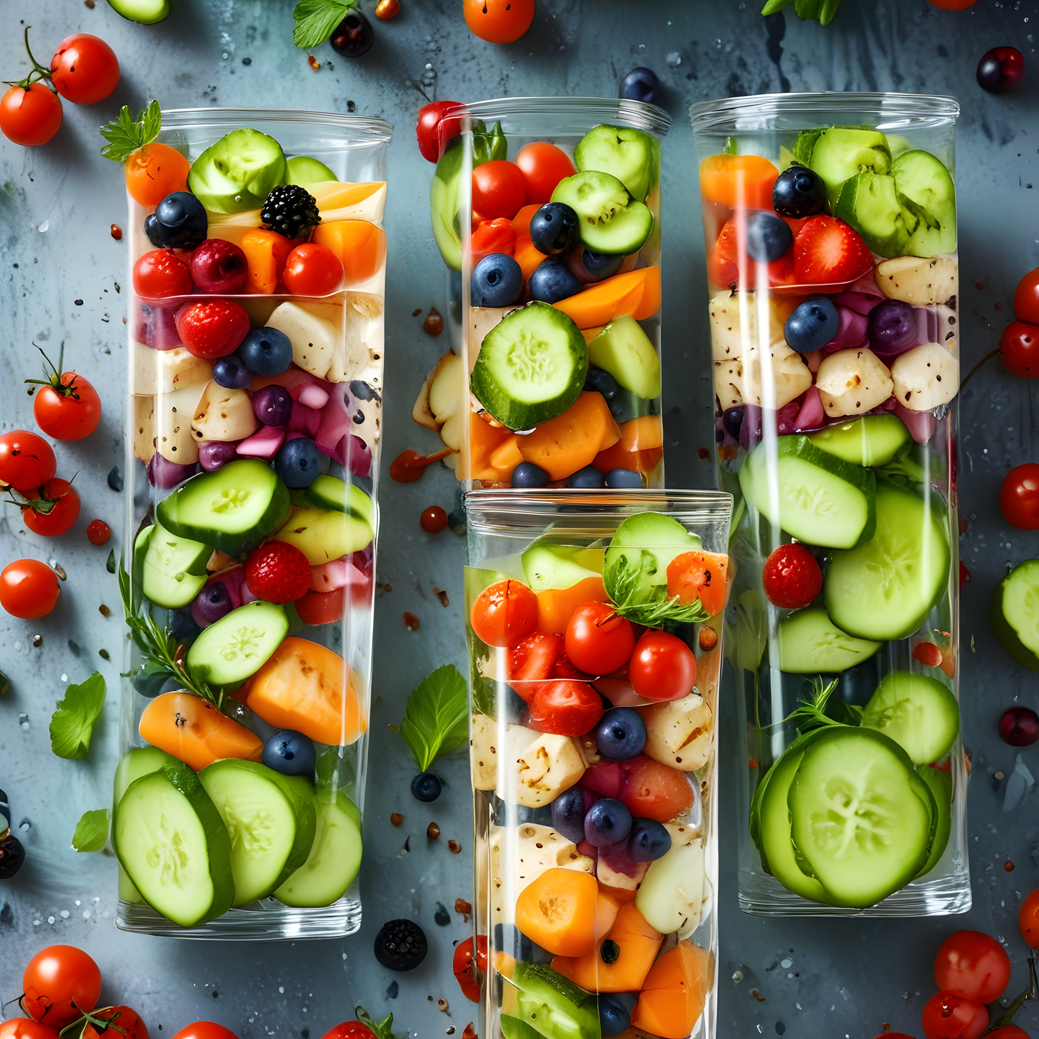 Cam Kavanozlarda Katmanlı Salata ve Sağlıklı Atıştırmalık Hazırlığı