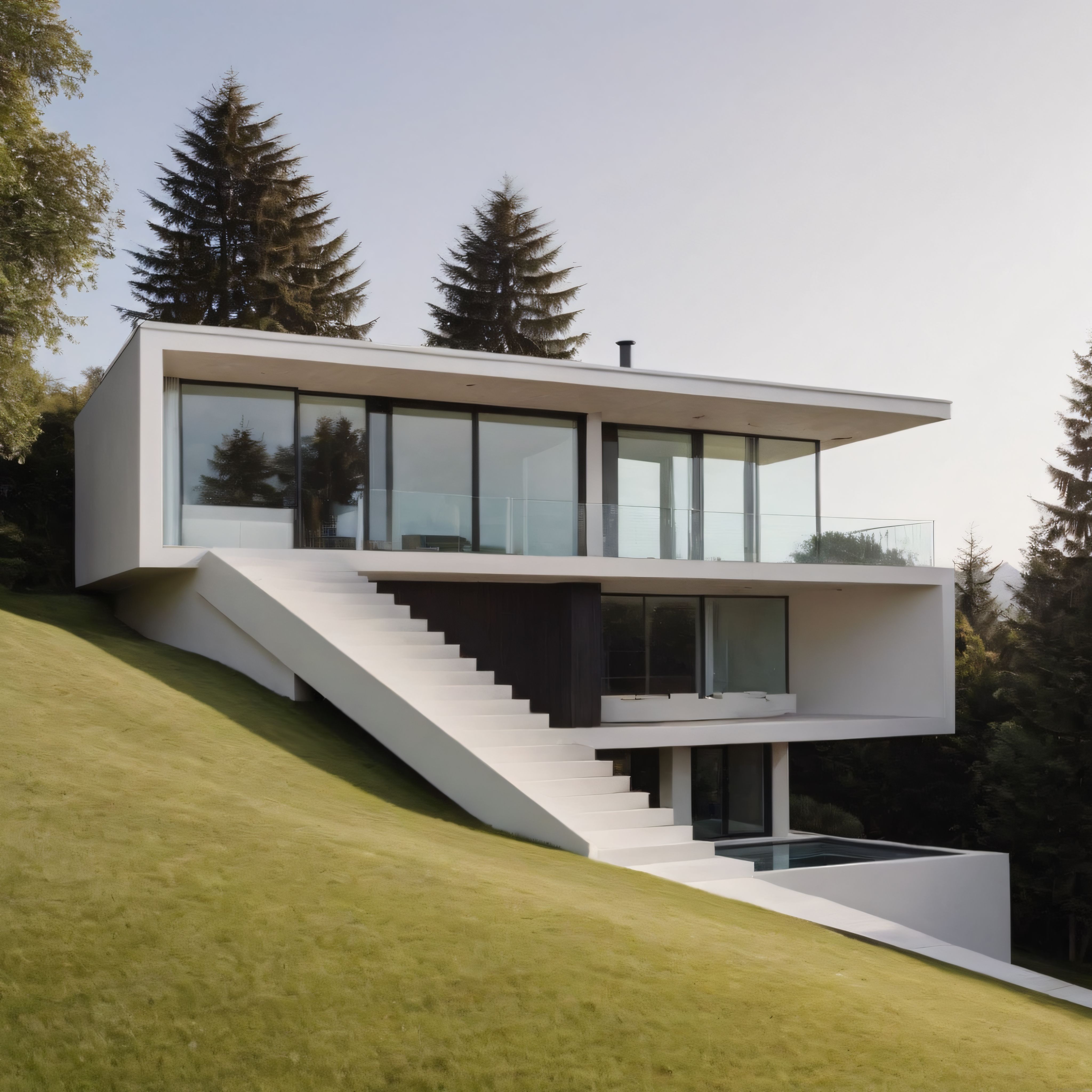 Çamların Arasına Gömülmüş Modern Villa ve Doğayla Bütünleşen Mimari