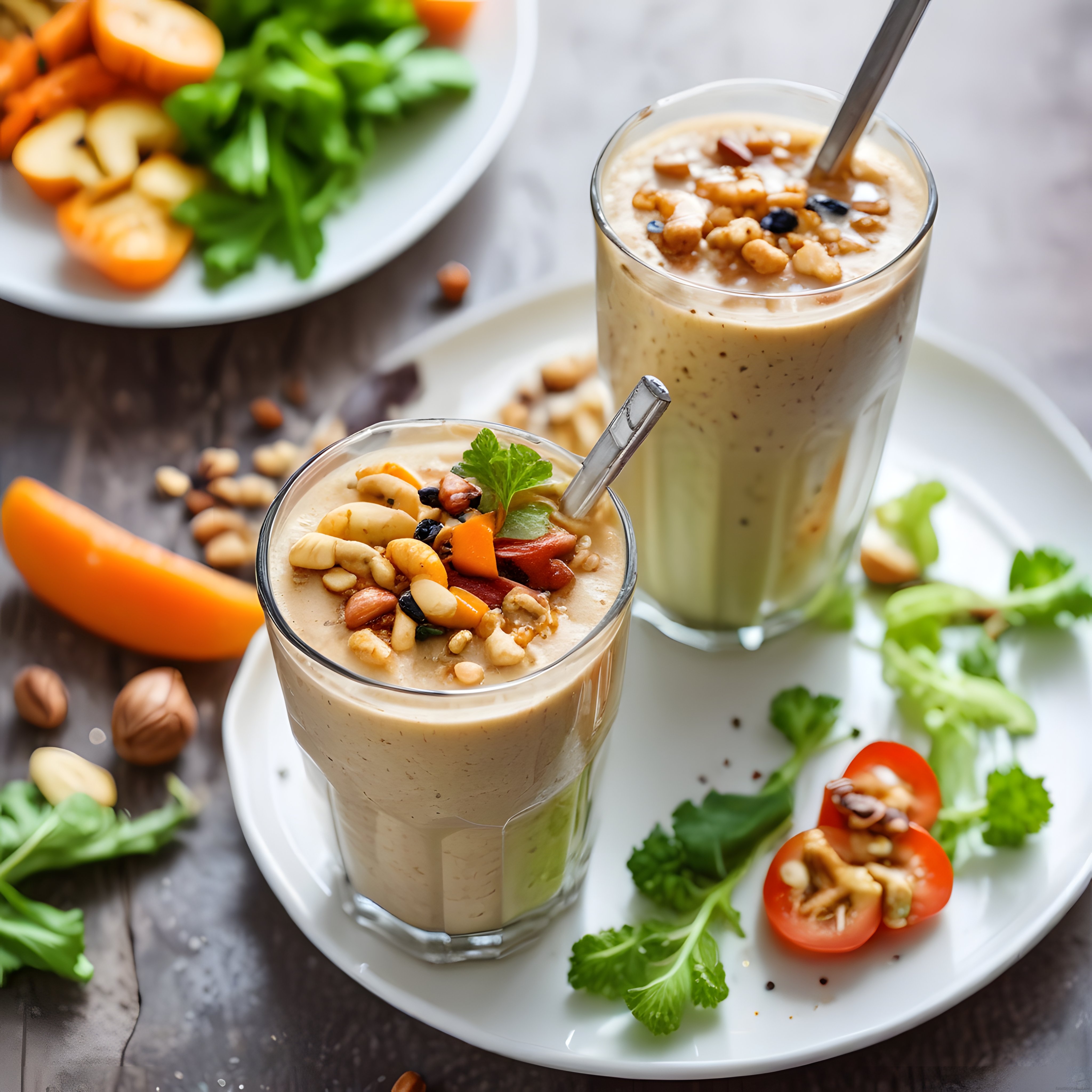 Ceviz ve Fındıkla Süslenmiş Protein Dolu Sağlıklı Smoothie Tarifi