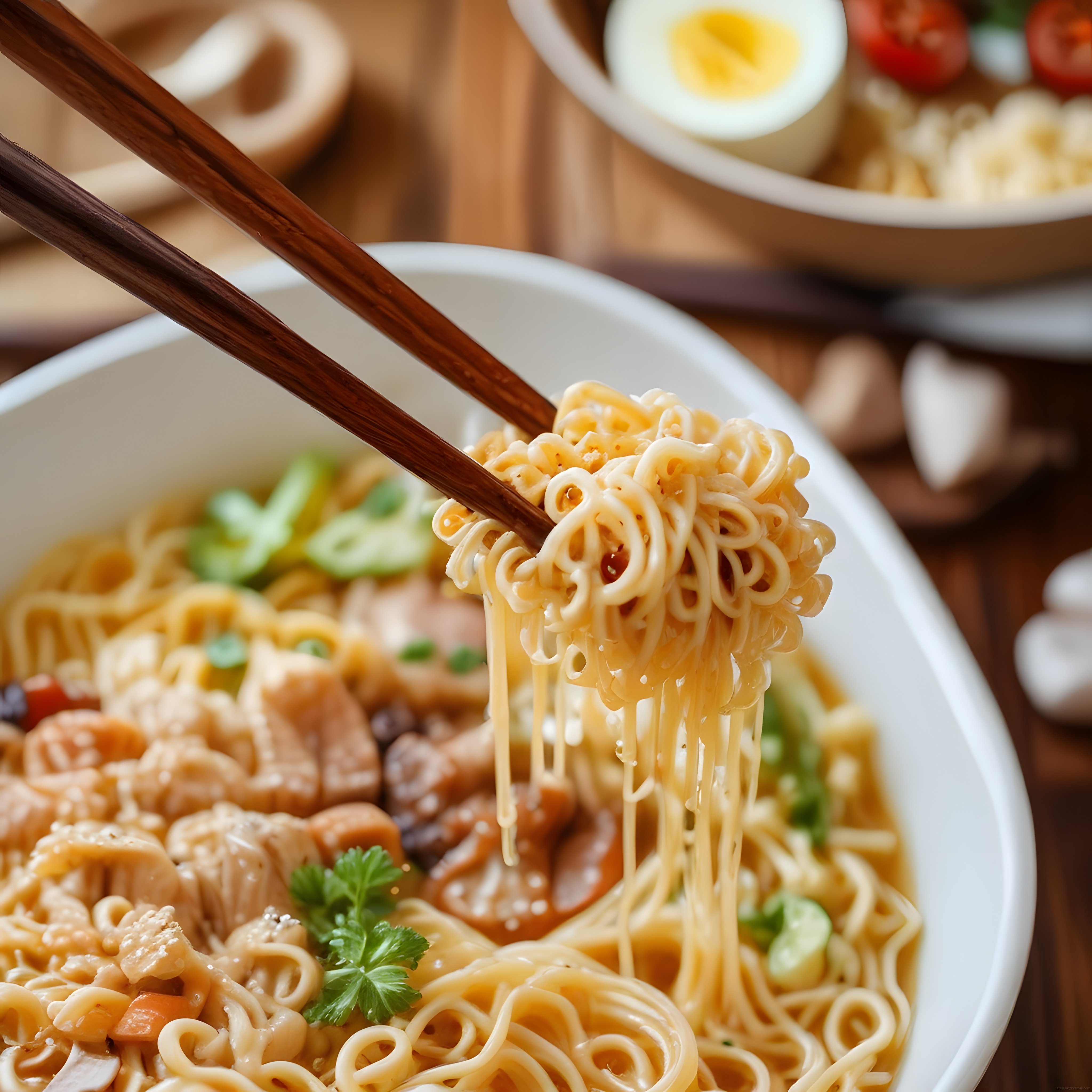 Chopstick'lerle Tavuklu Noodle Kasesi: Asya Mutfağından Sıcacık ve Doyurucu Öğün