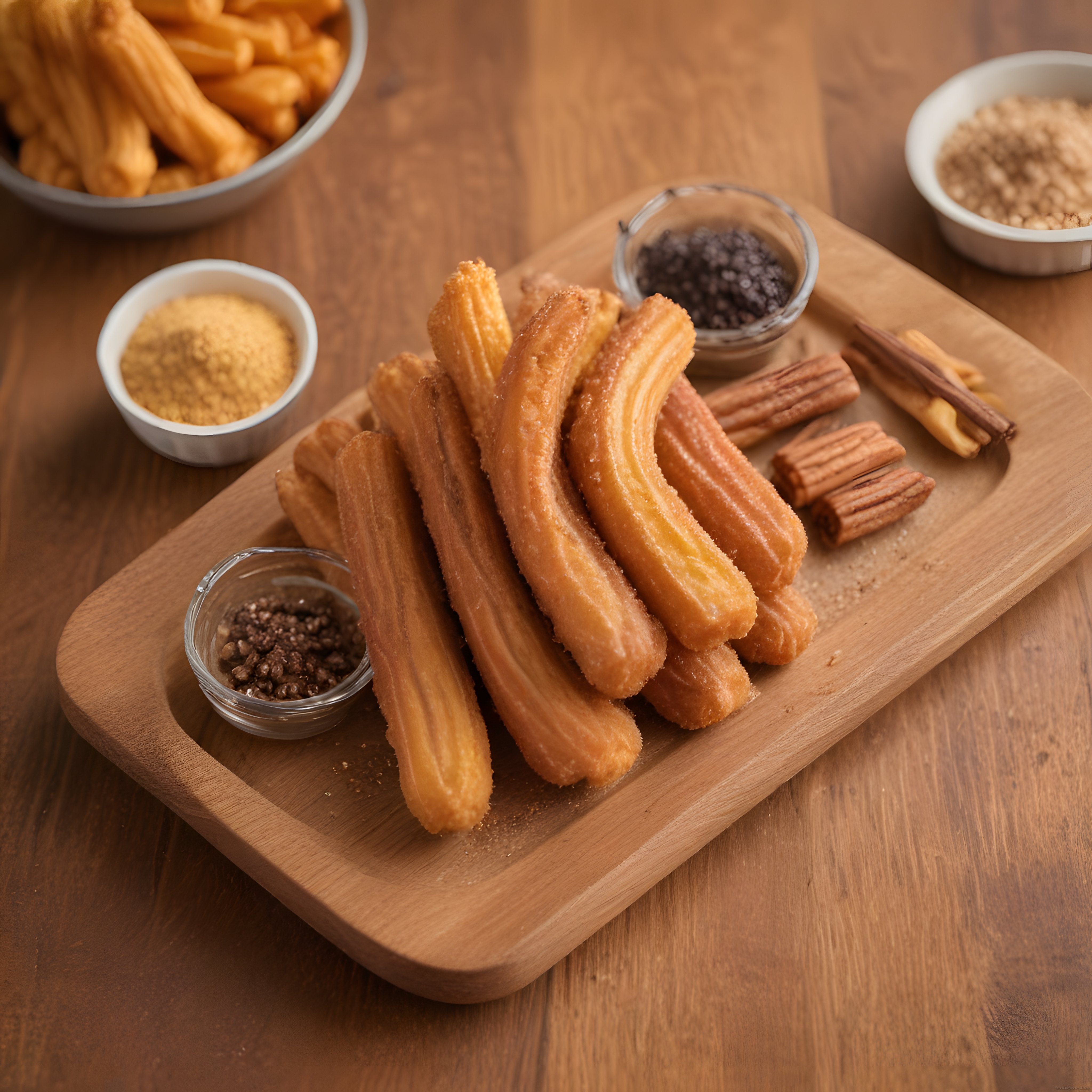 Churros Sunumu: Çıtır Çıtır İspanyol Tatlısı ve Çikolata Sosu Eşliğinde