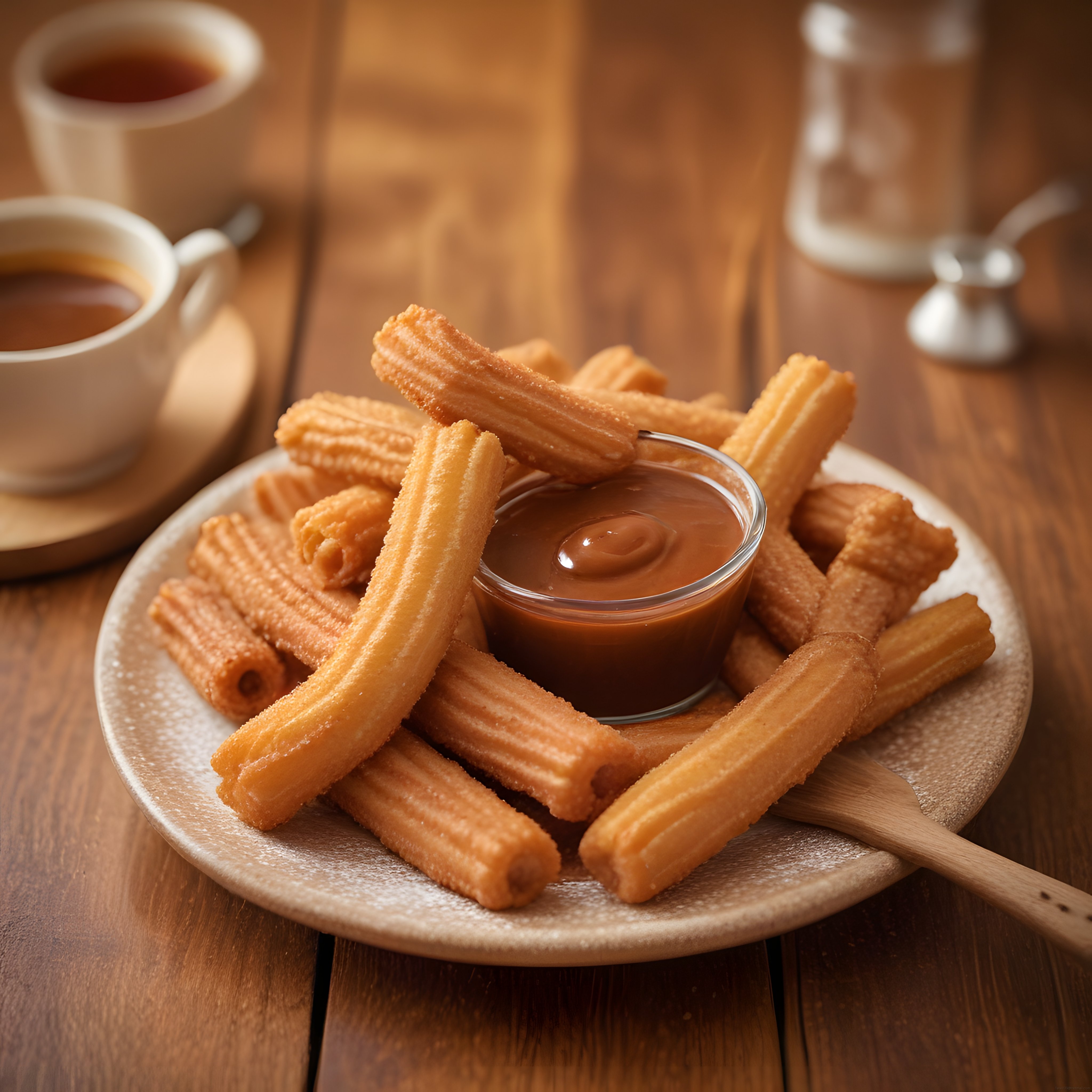 Churros ve Çikolata Sosu ile Sıcak Kahve Eşliğinde Nefis Tatlı Keyfi