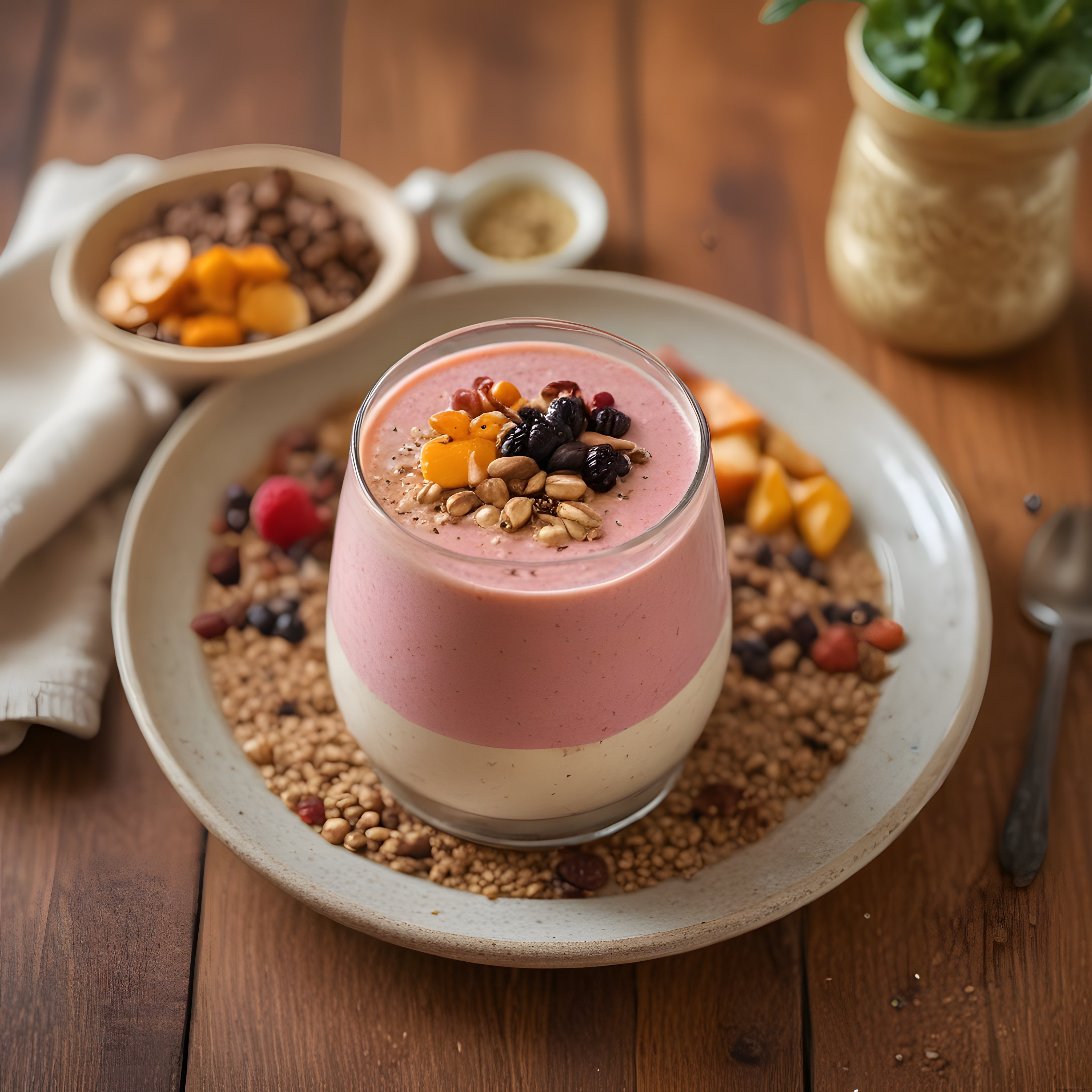 Çift Katmanlı Smoothie Bowl: Ahududu, Mango ve Granolalı Sağlıklı Kahvaltı