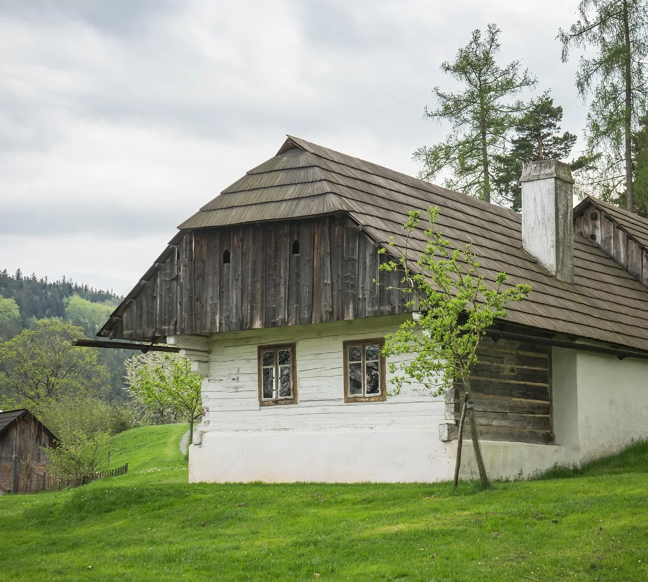 Çiftlik evi çardak - Bohemya rustik mimari