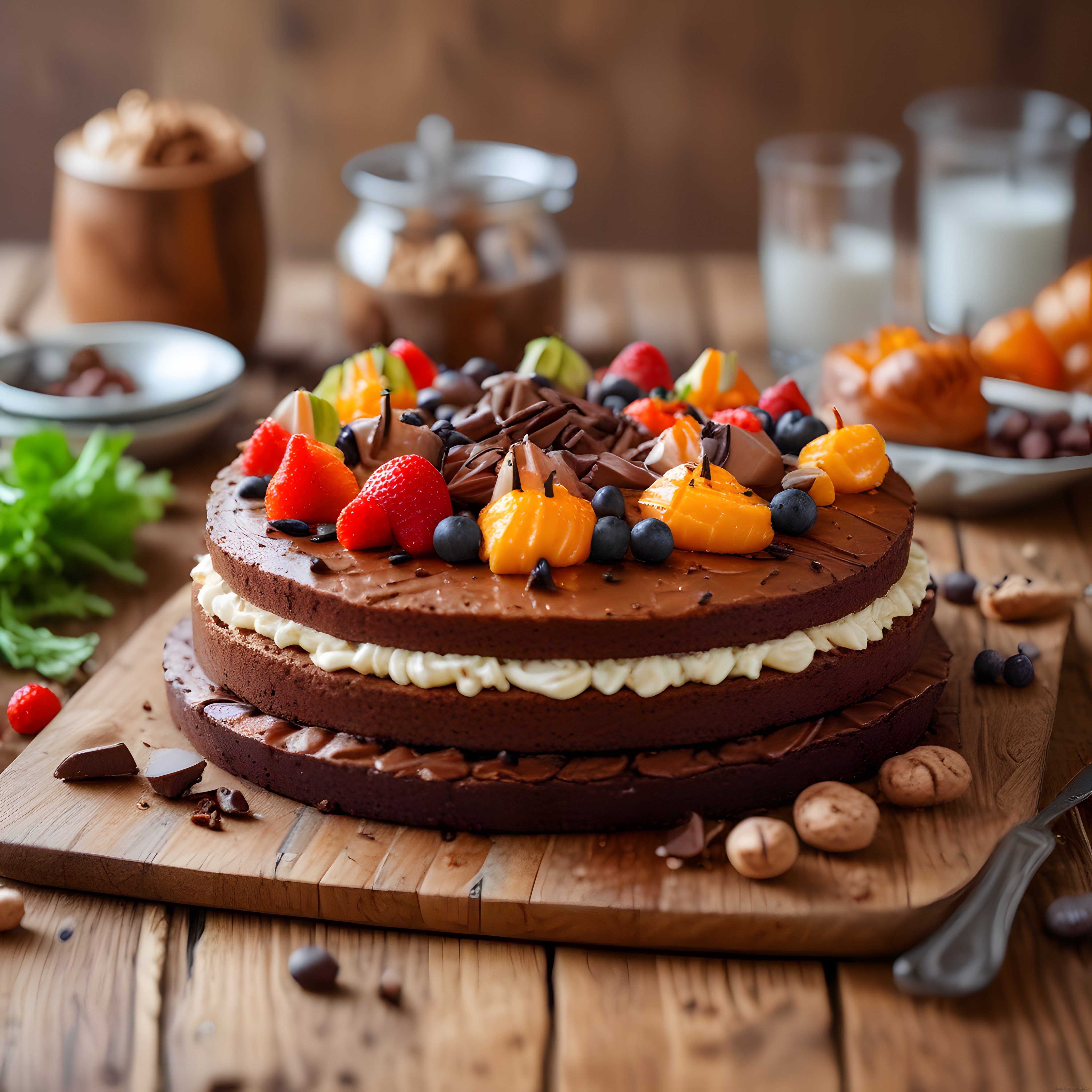 Çikolata Kremalı Meyveli Katlı Pasta Tarifi ve Pratik Sunum İpuçları
