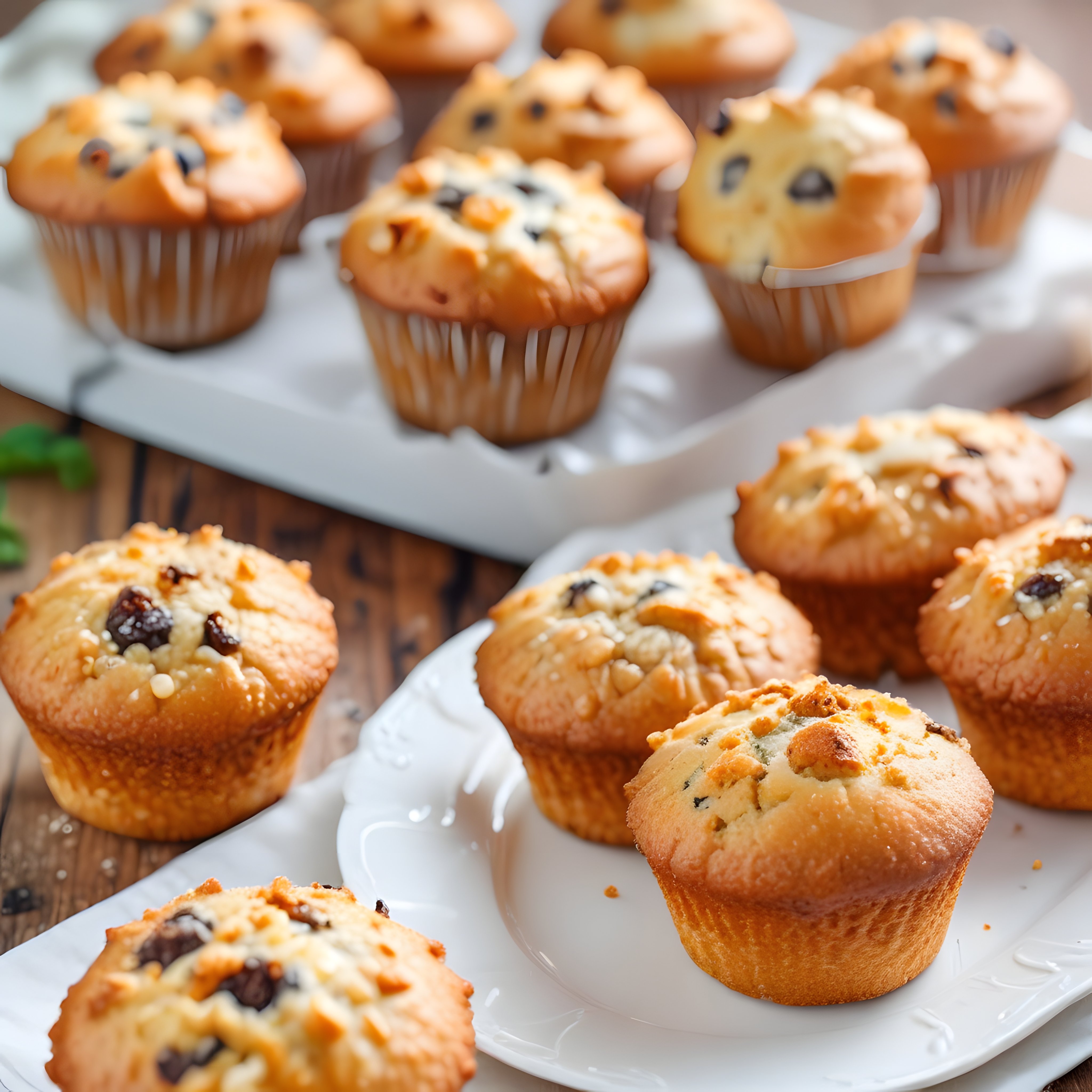 Çikolata Parçacıklı Ev Yapımı Muffinler: Sıcak Fırın Lezzeti ve Sunum