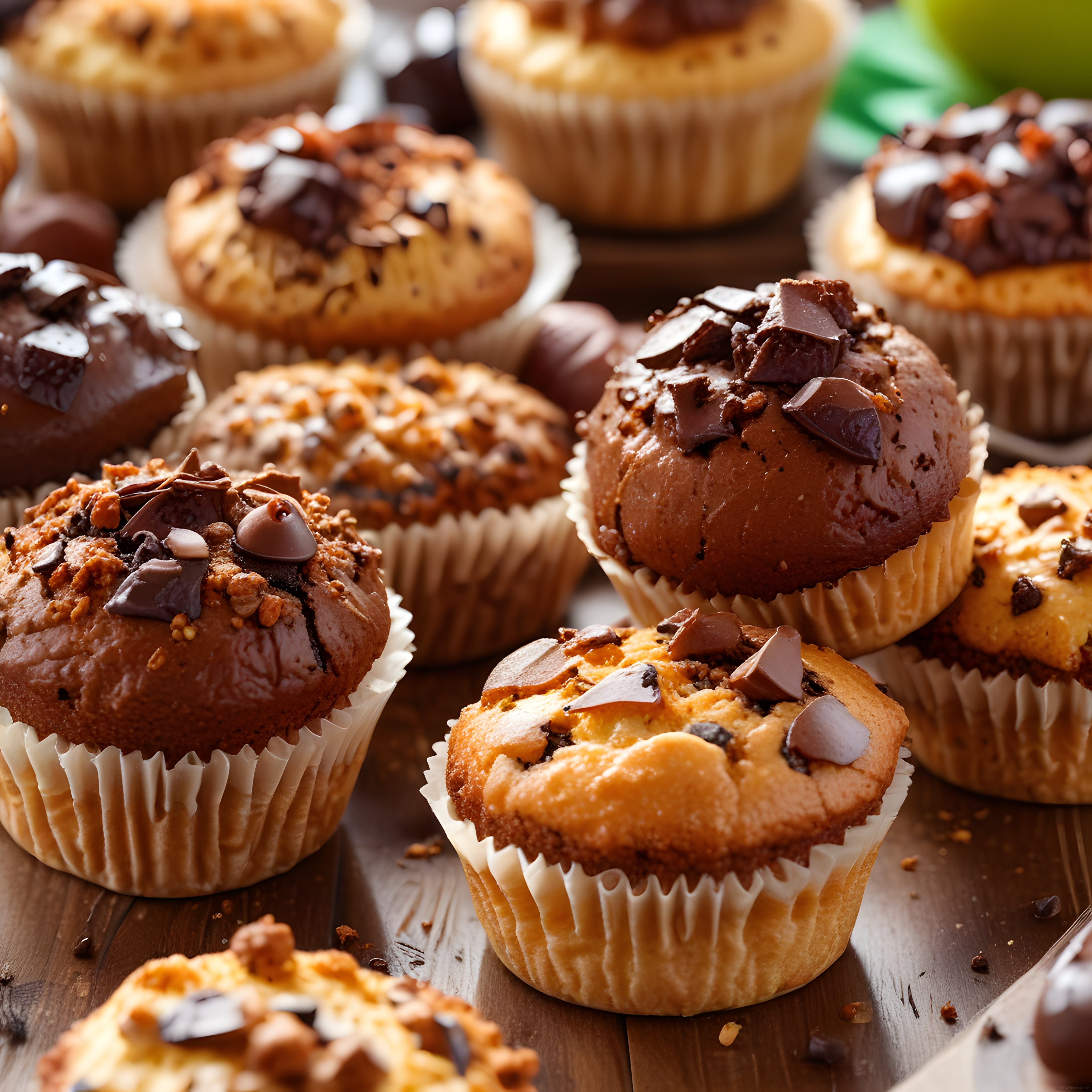 Çikolata Parçacıklı Muffin ve Kapkek Çeşitleri: Ev Yapımı Tatlılar