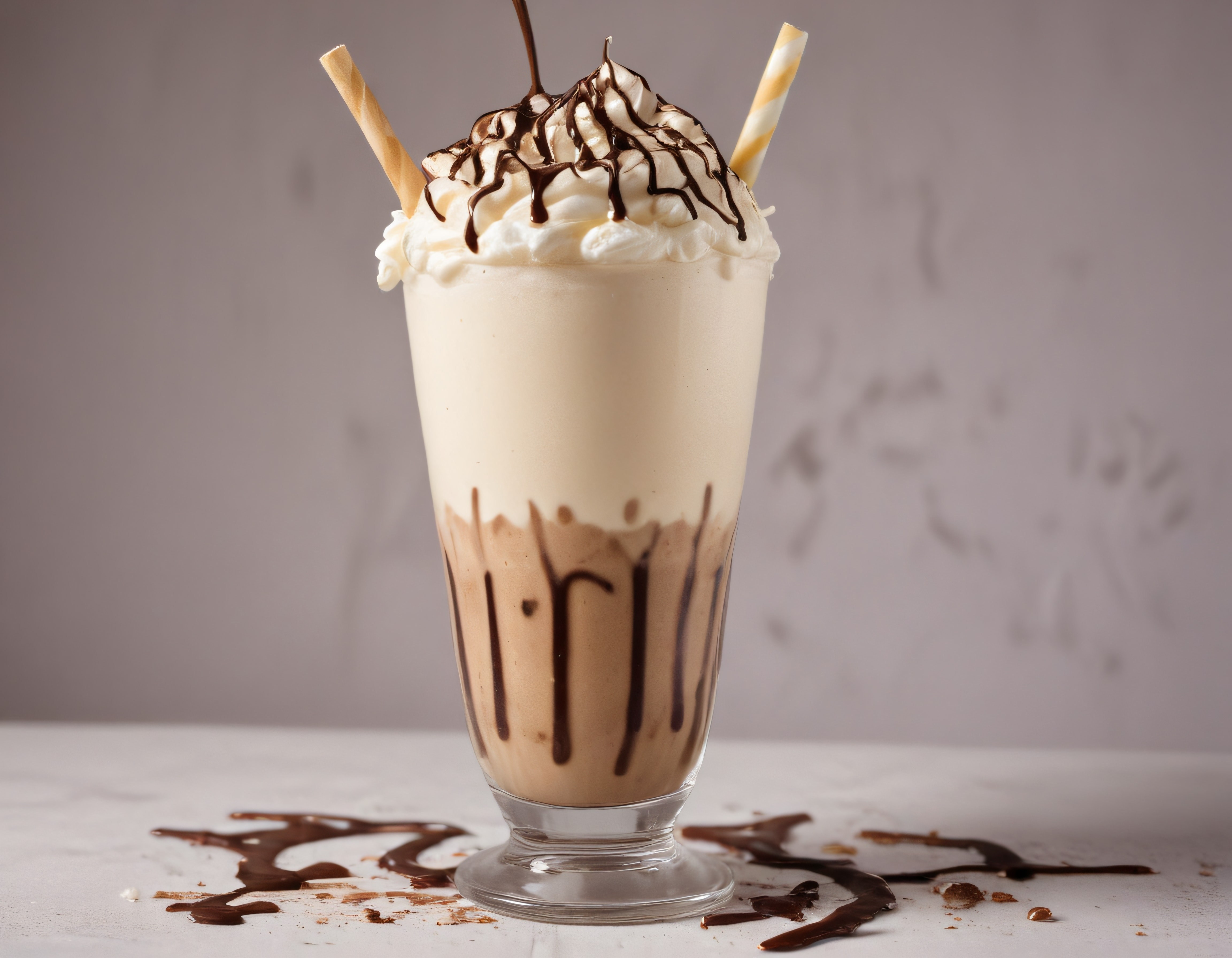 Çikolata Soslu ve Kremalı Milkshake: Taze Hazırlanmış Soğuk İçecek