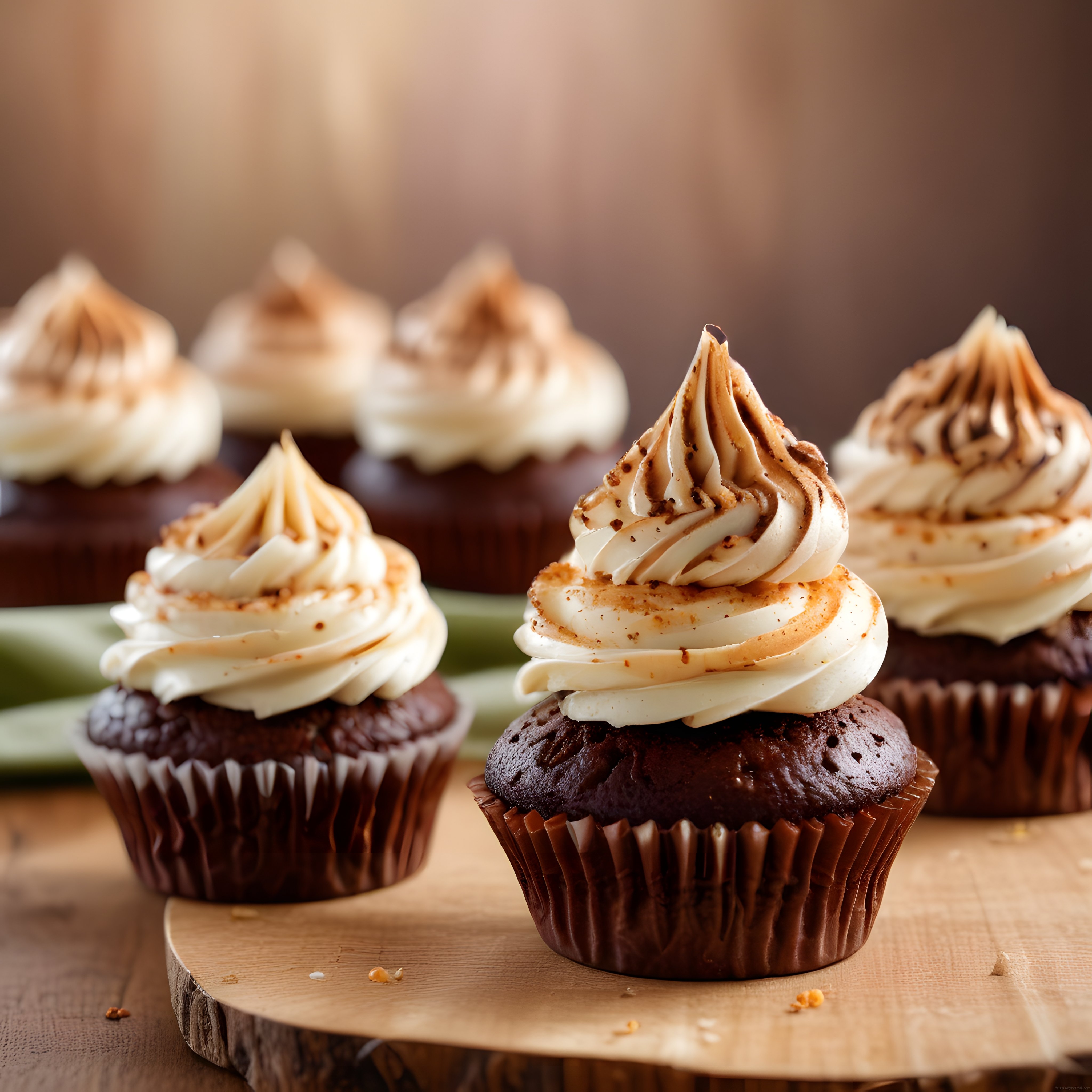 Çikolatalı Cupcake ve Kremalı Süsleme: Ev Yapımı Tatlı Sunum Önerileri