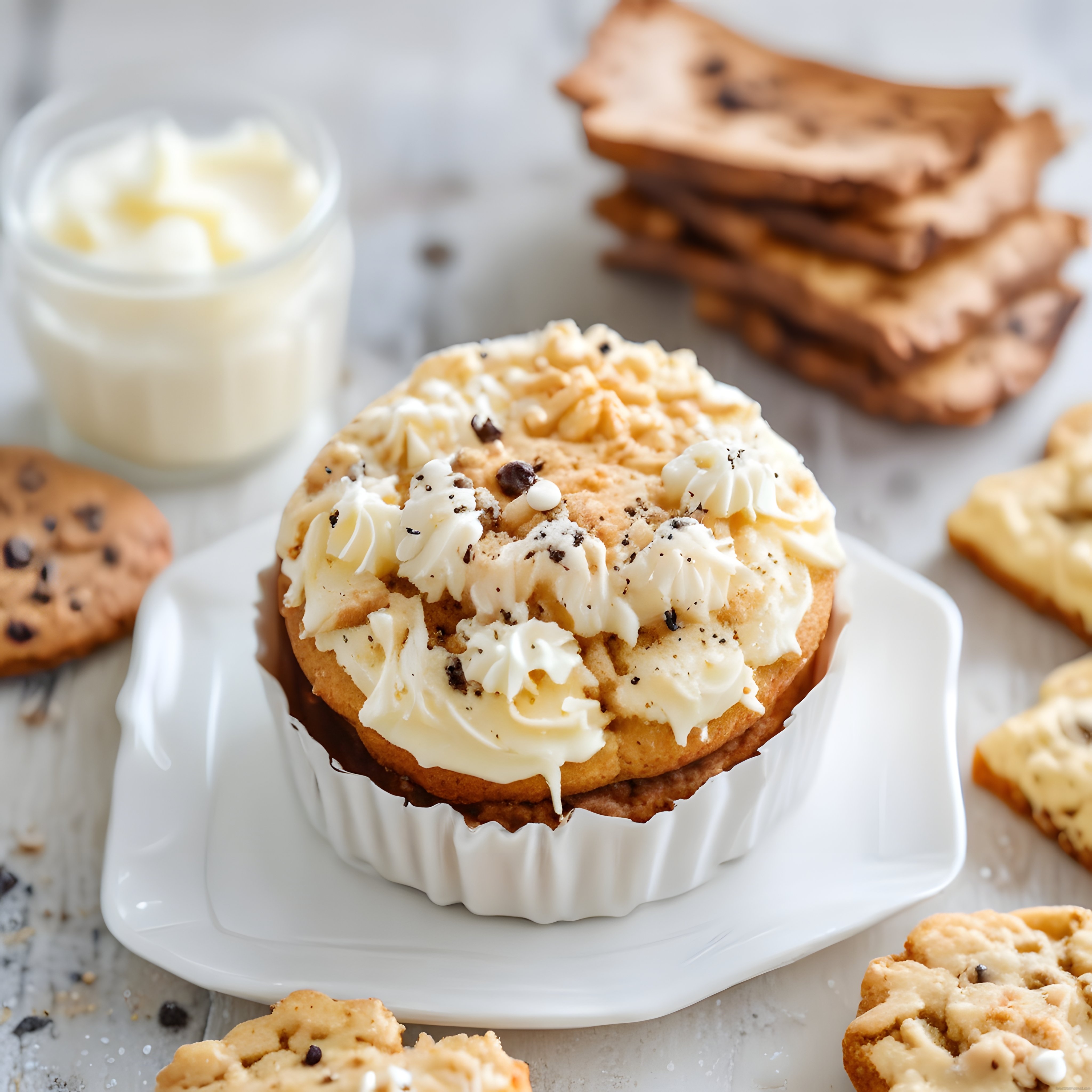 Çikolatalı Kurabiye Cupcake ve Sütlü Bardak: Ev Yapımı Tatlı Keyfi