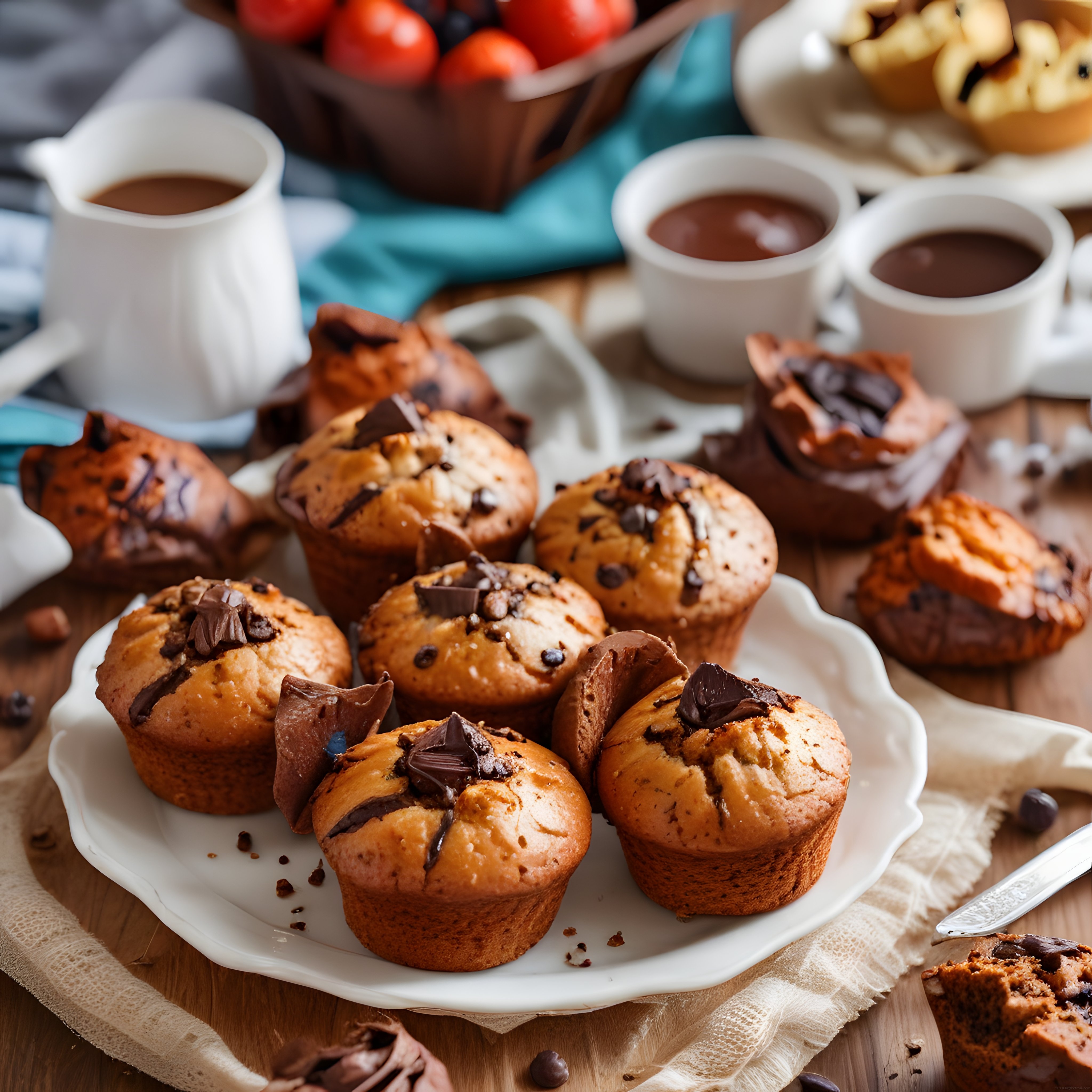 Çikolatalı Muffin ve Sıcak Kahveyle Eşsiz Bir Kahvaltı Keyfi