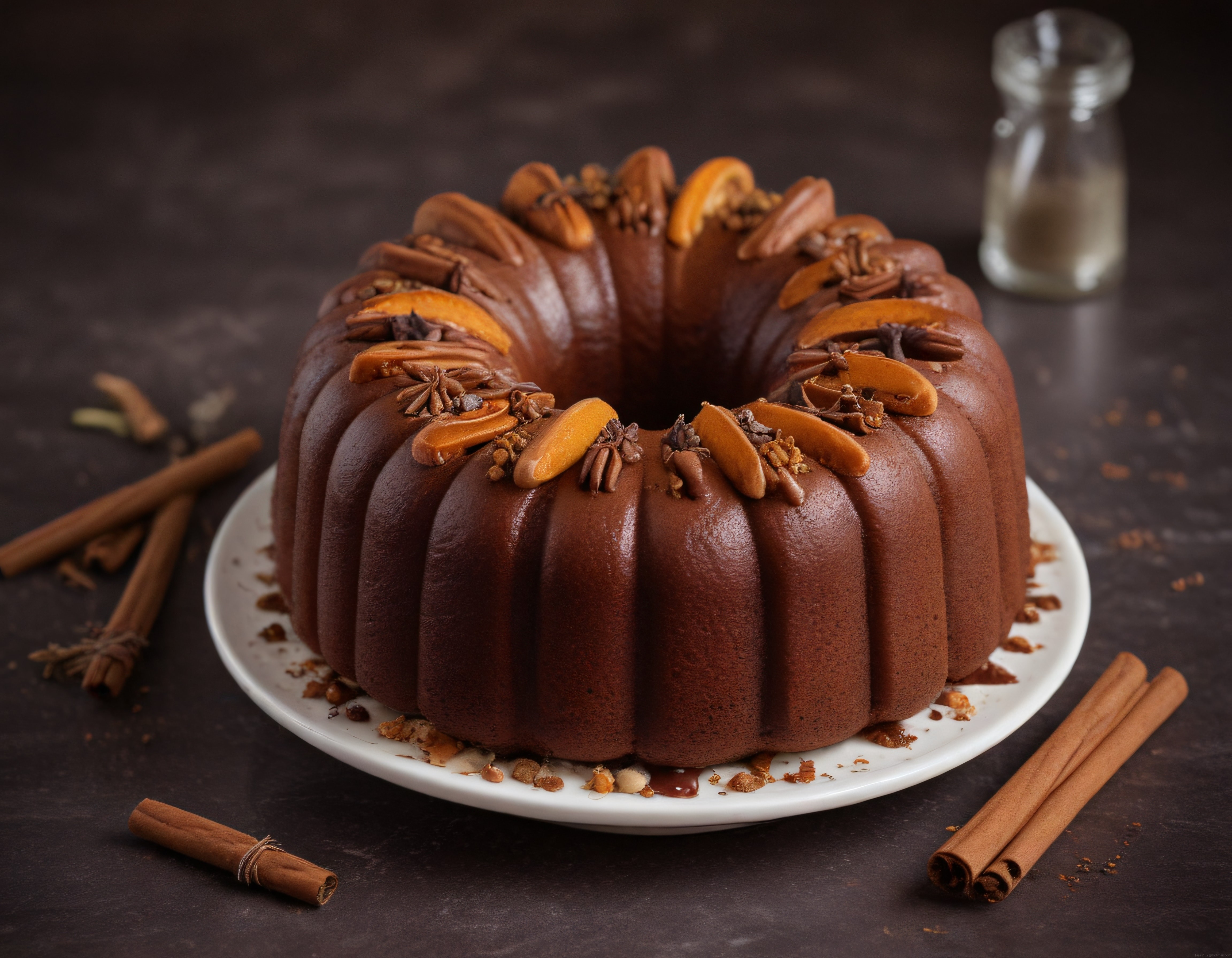 Çikolatalı Portakallı Bundt Kek: Tarçın ve Baharatlarla Süslenmiş Nefis Tatlı