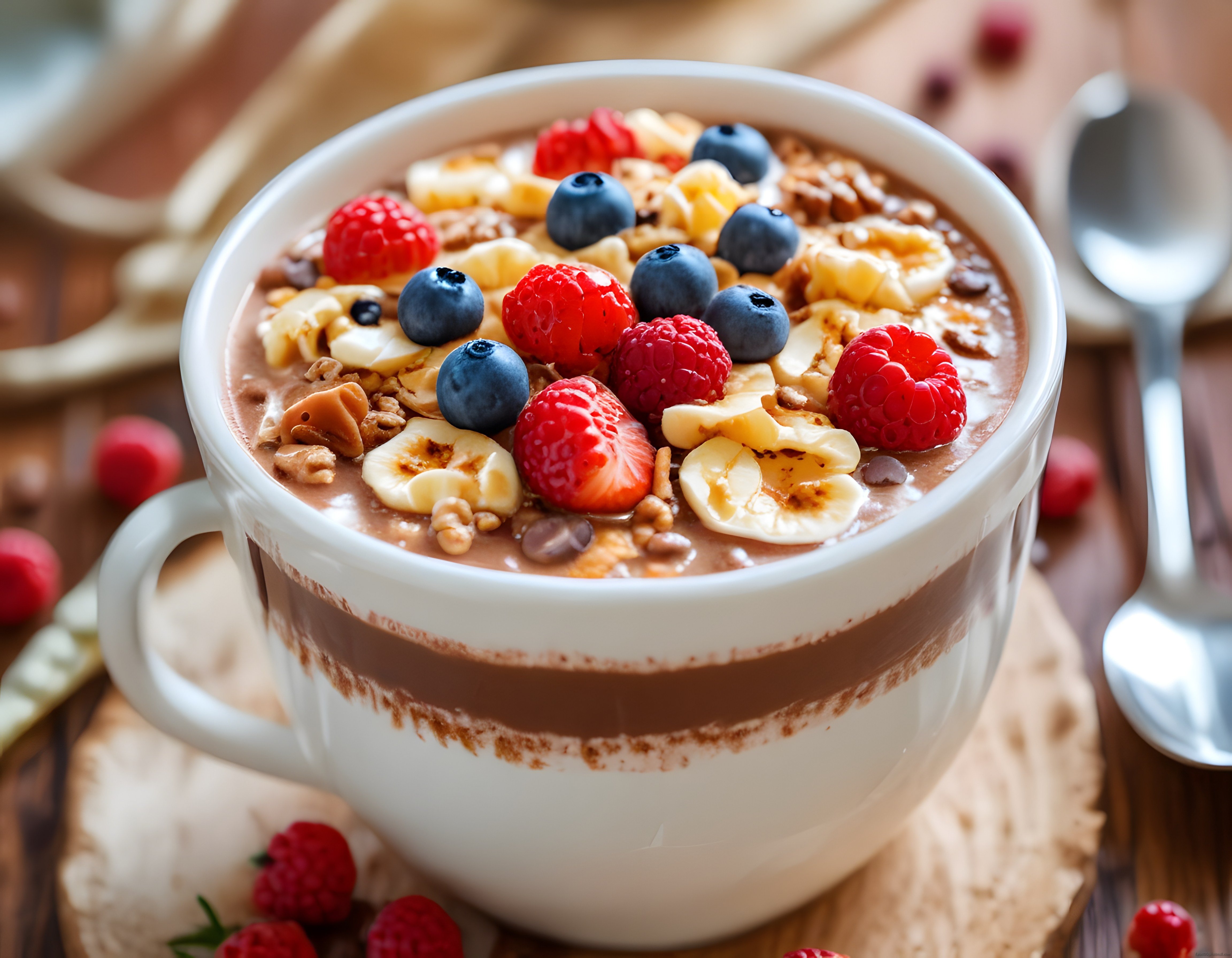 Çikolatalı Smoothie Bowl Tarifi: Muz ve Orman Meyveli Sağlıklı Kahvaltı Kasesi