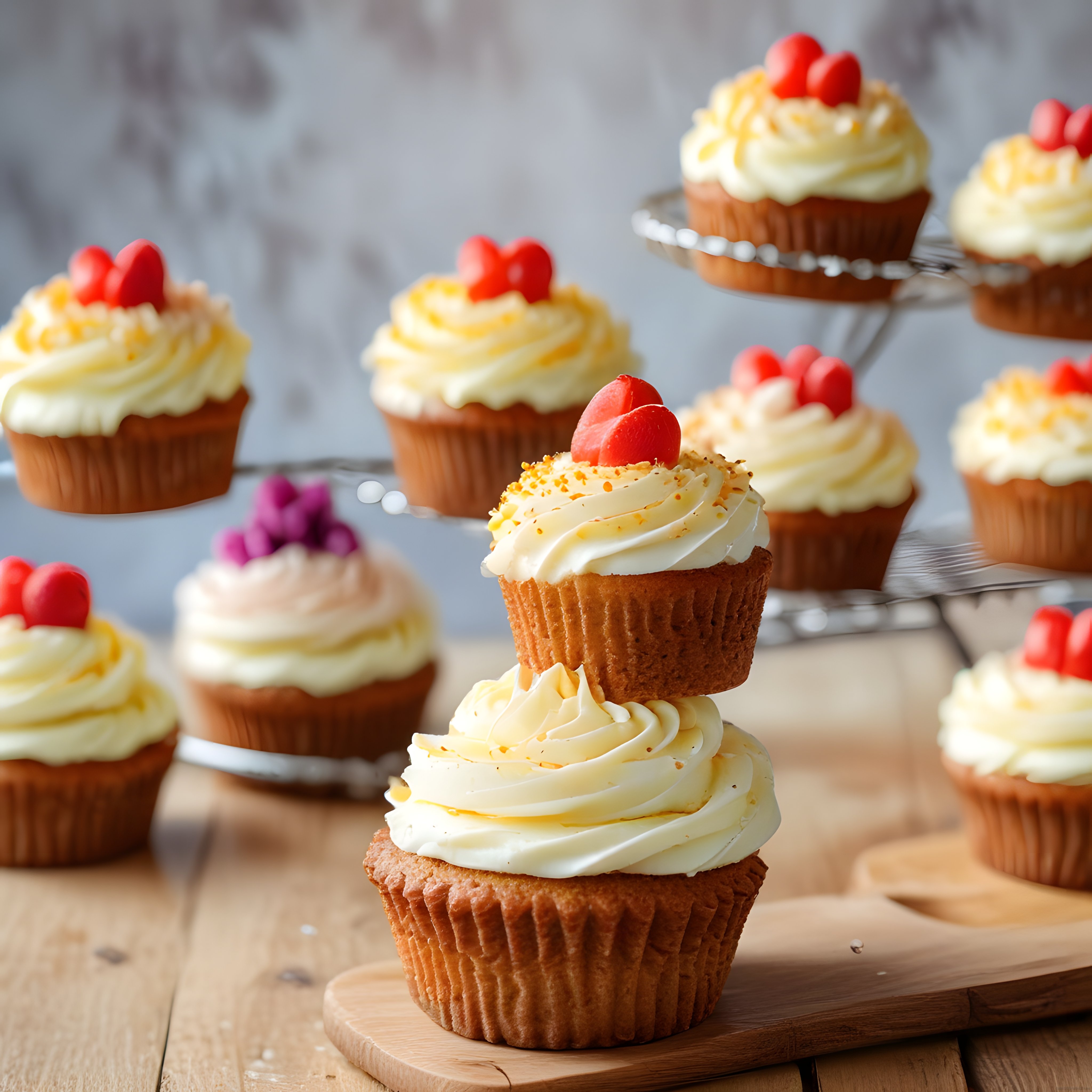 Çilekli cupcake'ler: Ev yapımı krema süslemeli tatlı sunum önerileri
