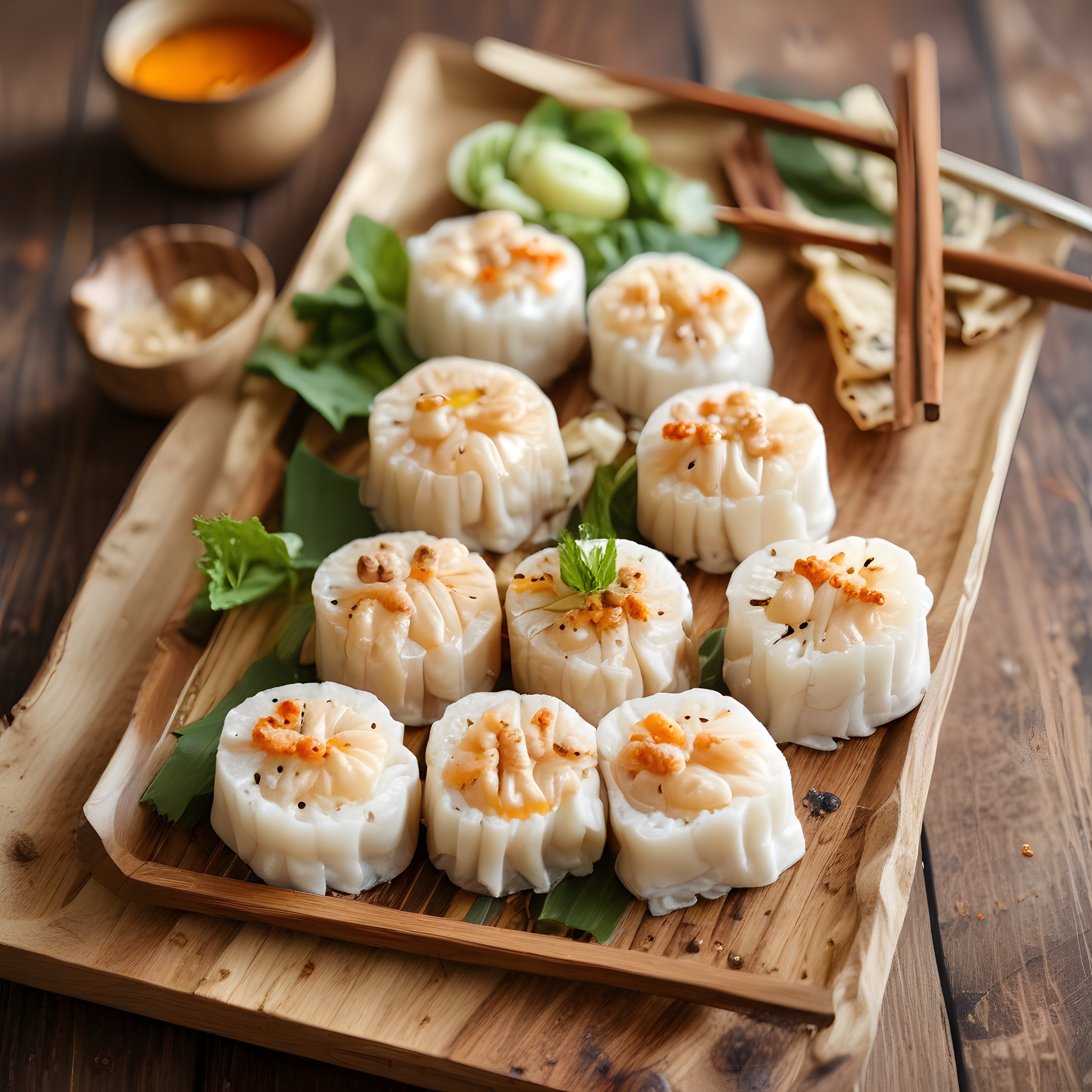 Çin Dim Sum Lezzetleri: Karidesli Shumai Mantıları ve Baharatlı Dip Soslar