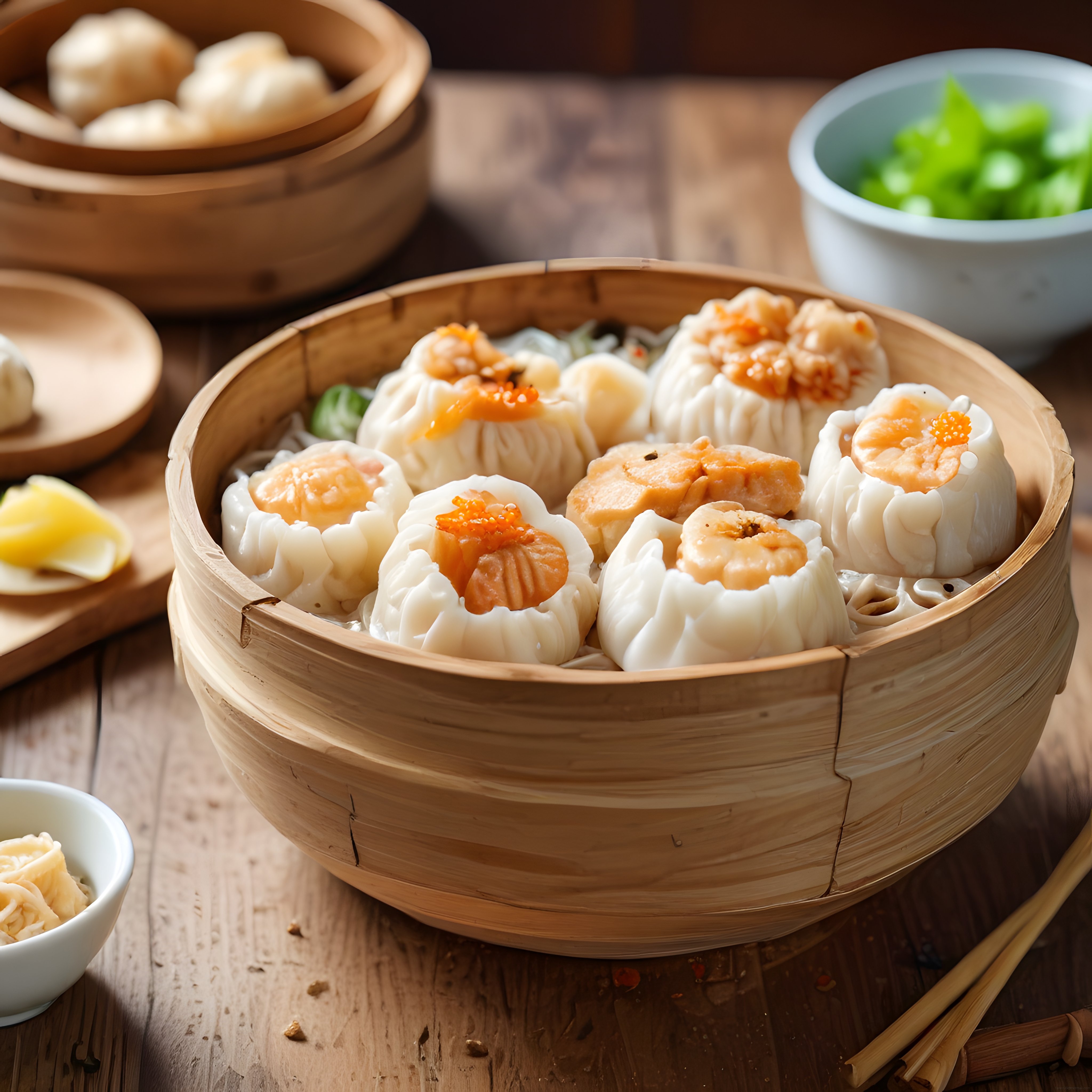 Çin Mutfağından Lezzet: Karidesli Shumai Mantısı ve Bambu Buhar Sepeti