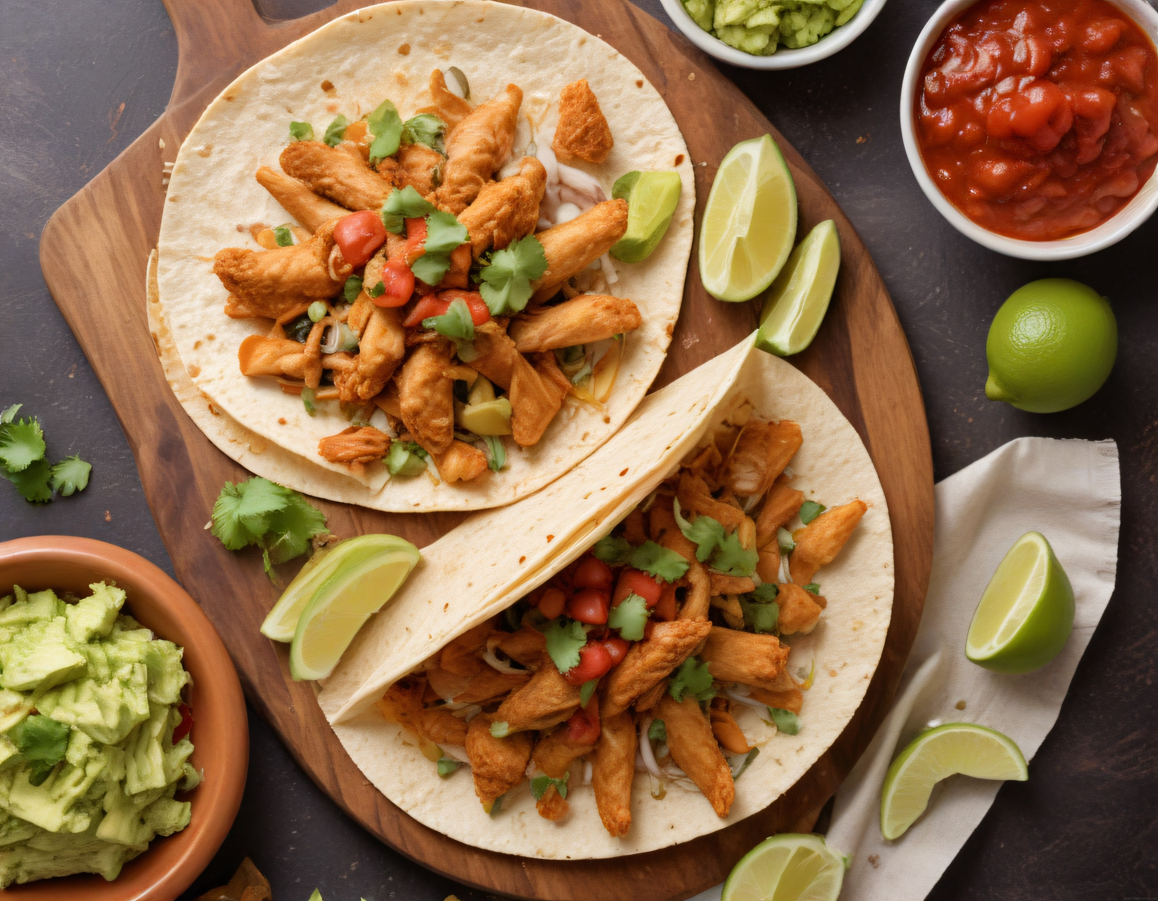 Çıtır Balık Taco ve Guacamole Sunumu: Meksika Mutfağından Eşsiz Bir Lezzet