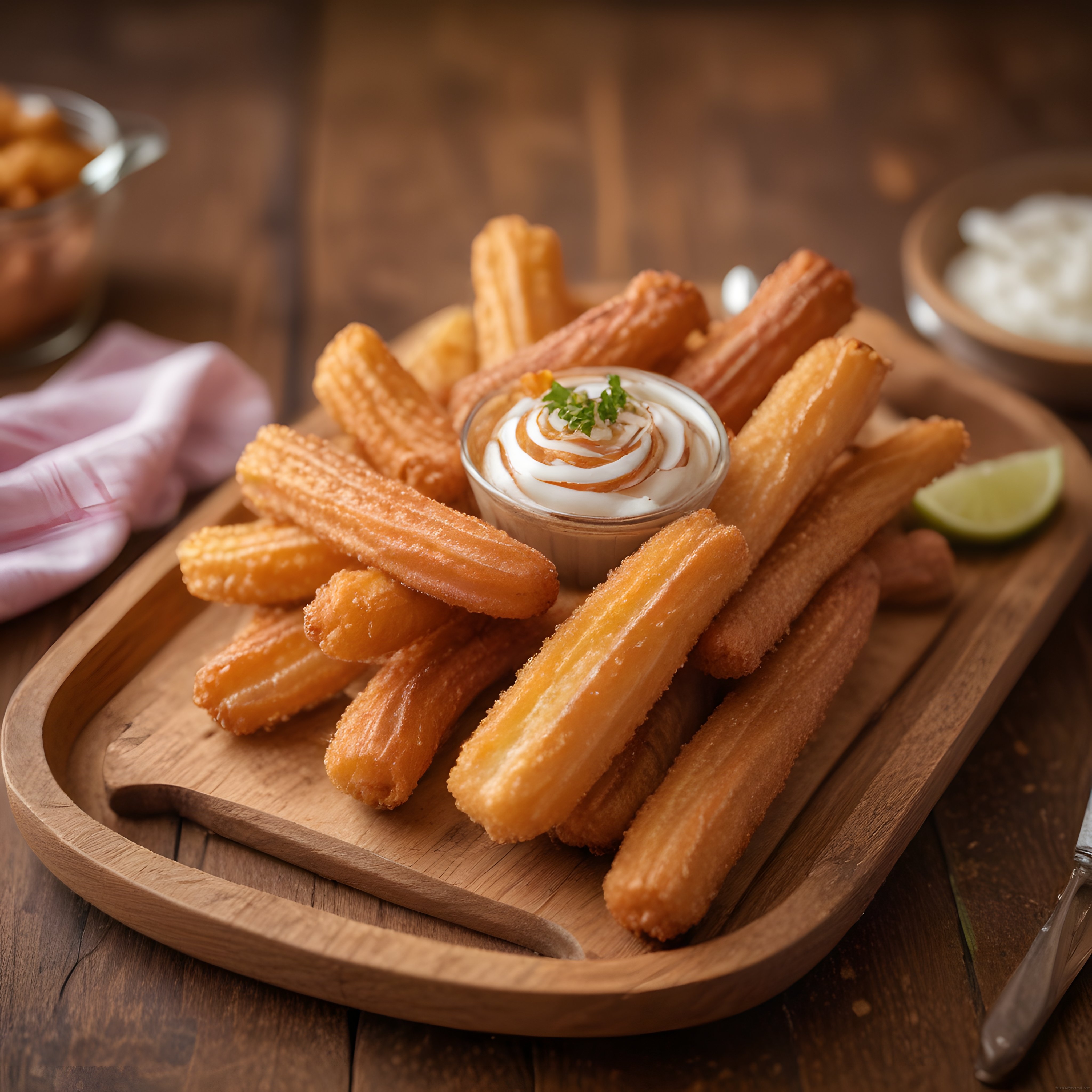 Çıtır Churros Çubukları ve Özel Kremalı Sos ile Lezzet Dolu Tatlı Molası