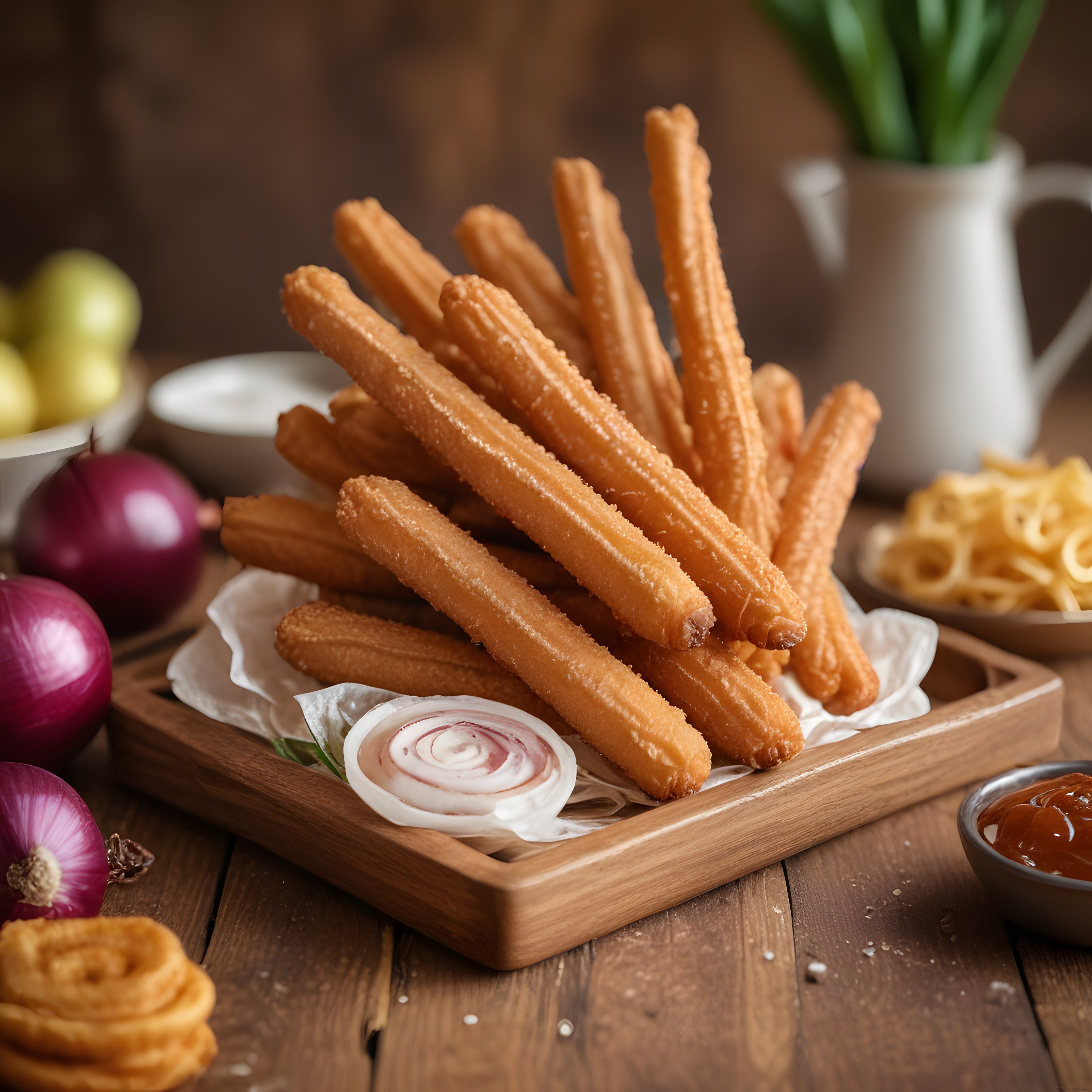 Çıtır Churros ve Soğan Halkaları: Sıcak Tatlı Tuzlu Lezzet Kombinasyonu