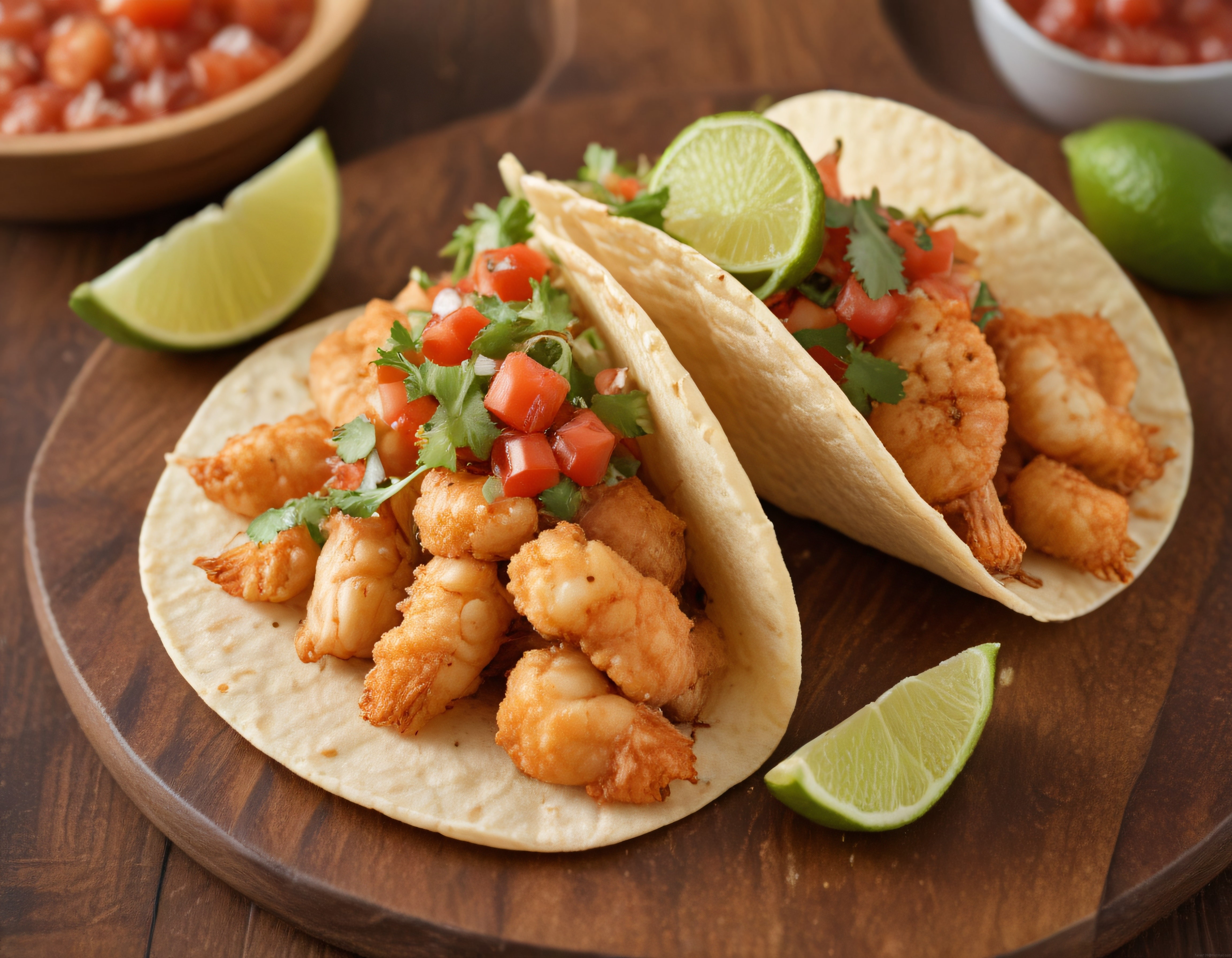 Çıtır Karidesli Taco Tarifi: Meksika Lezzeti ve Salsa ile Sunum