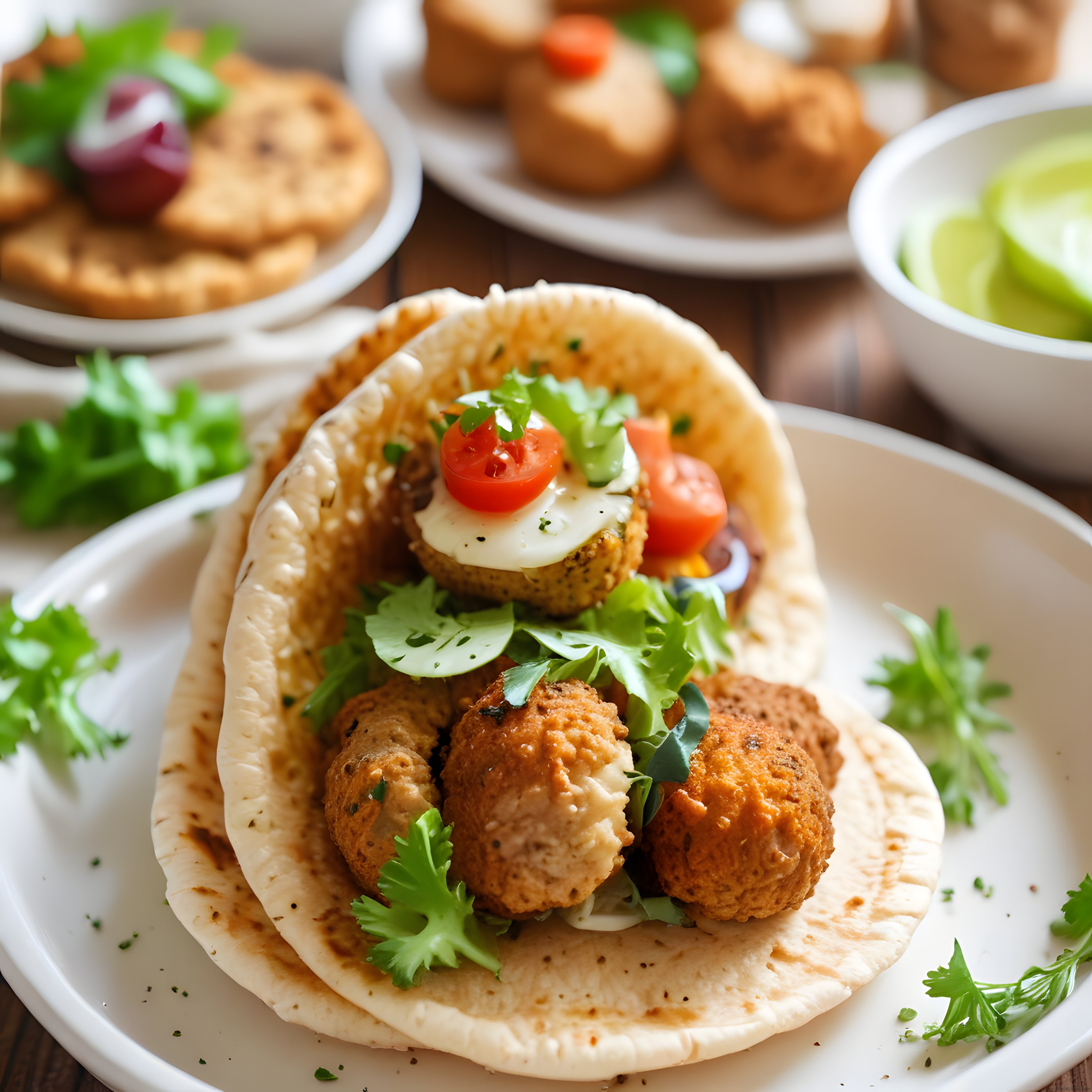çıtır köfte ve taze sebzelerle hazırlanmış nefis taco tarifi ve sunum önerisi