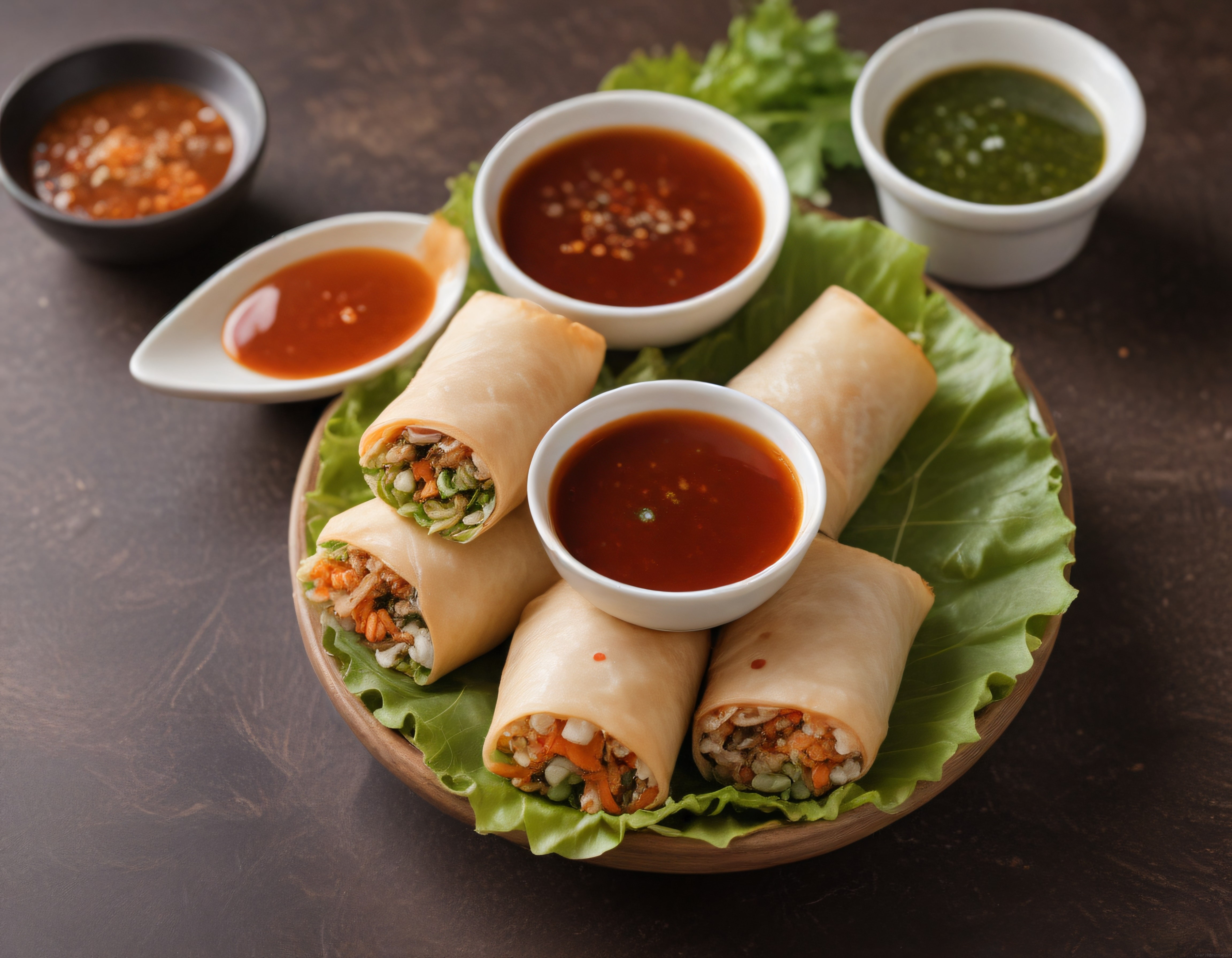 Çıtır Spring Roll ve Farklı Soslar ile Asya Mutfağından Efsane Bir Sunum