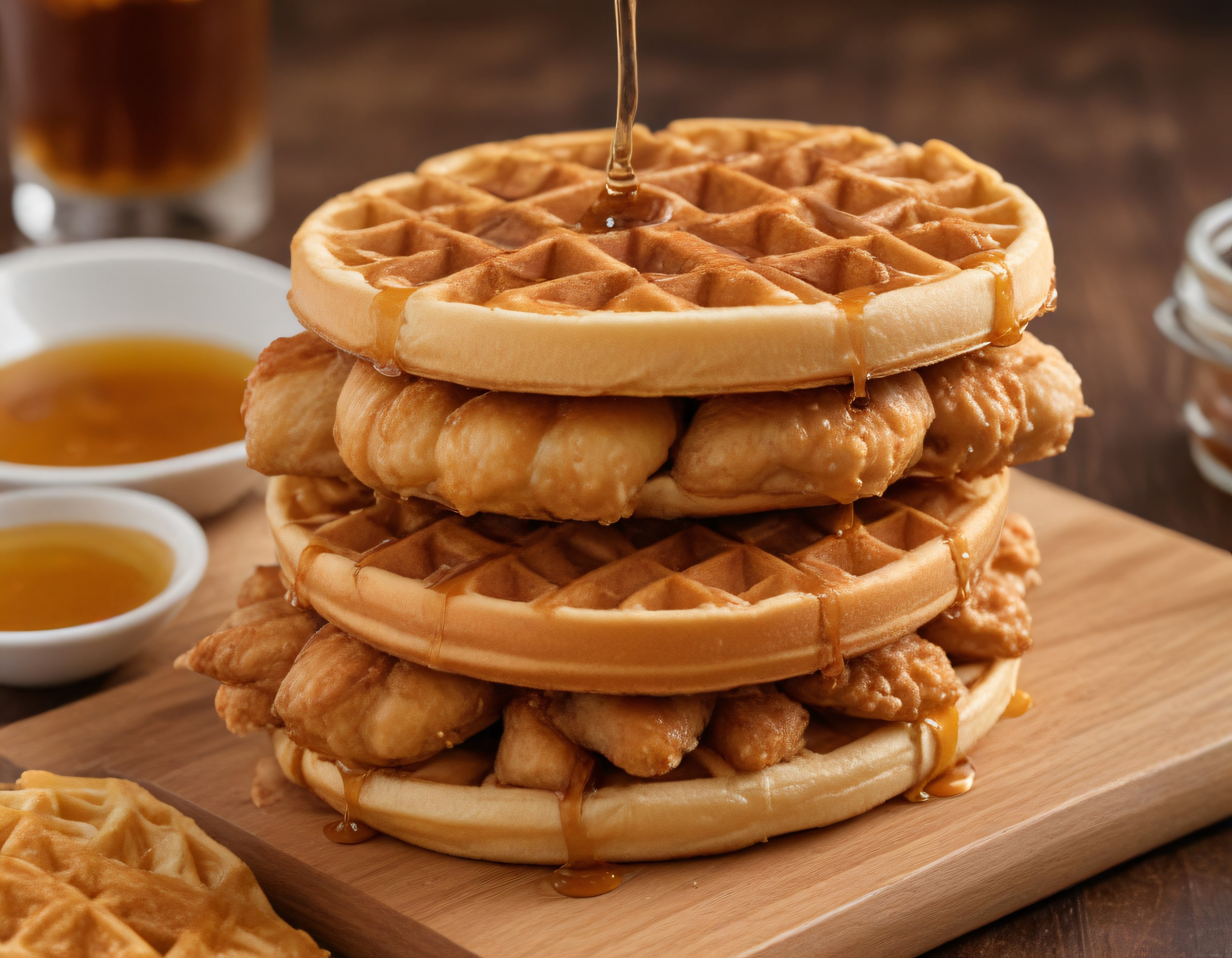 Çıtır Tavuk ve Waffle Kulesi: Şurup Dökülen Efsanevi Kahvaltı Tabağı