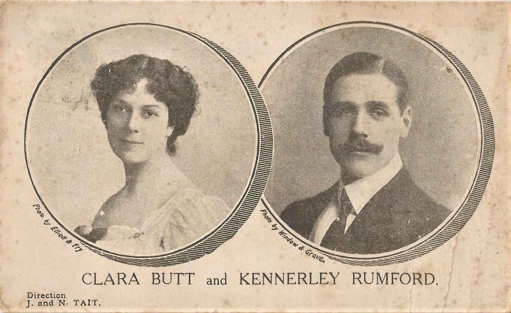 Clara Butt ve Kennerley Rumford'un Nadir Tarihi Opera Konseri Tanıtım Kartı