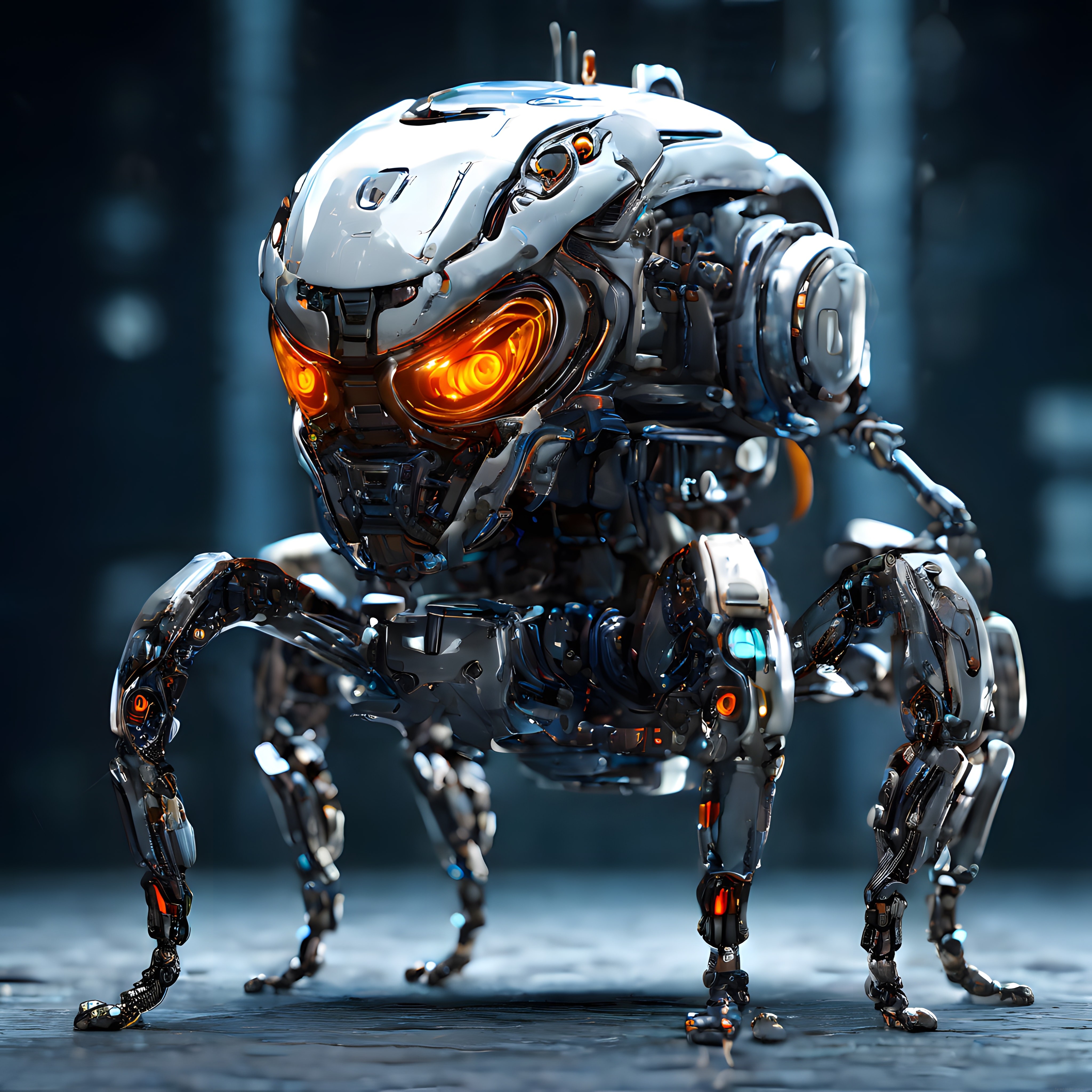 Çok Ayaklı Metal Robot ve Geleceğin Yüksek Teknoloji Mekanik Tasarımı