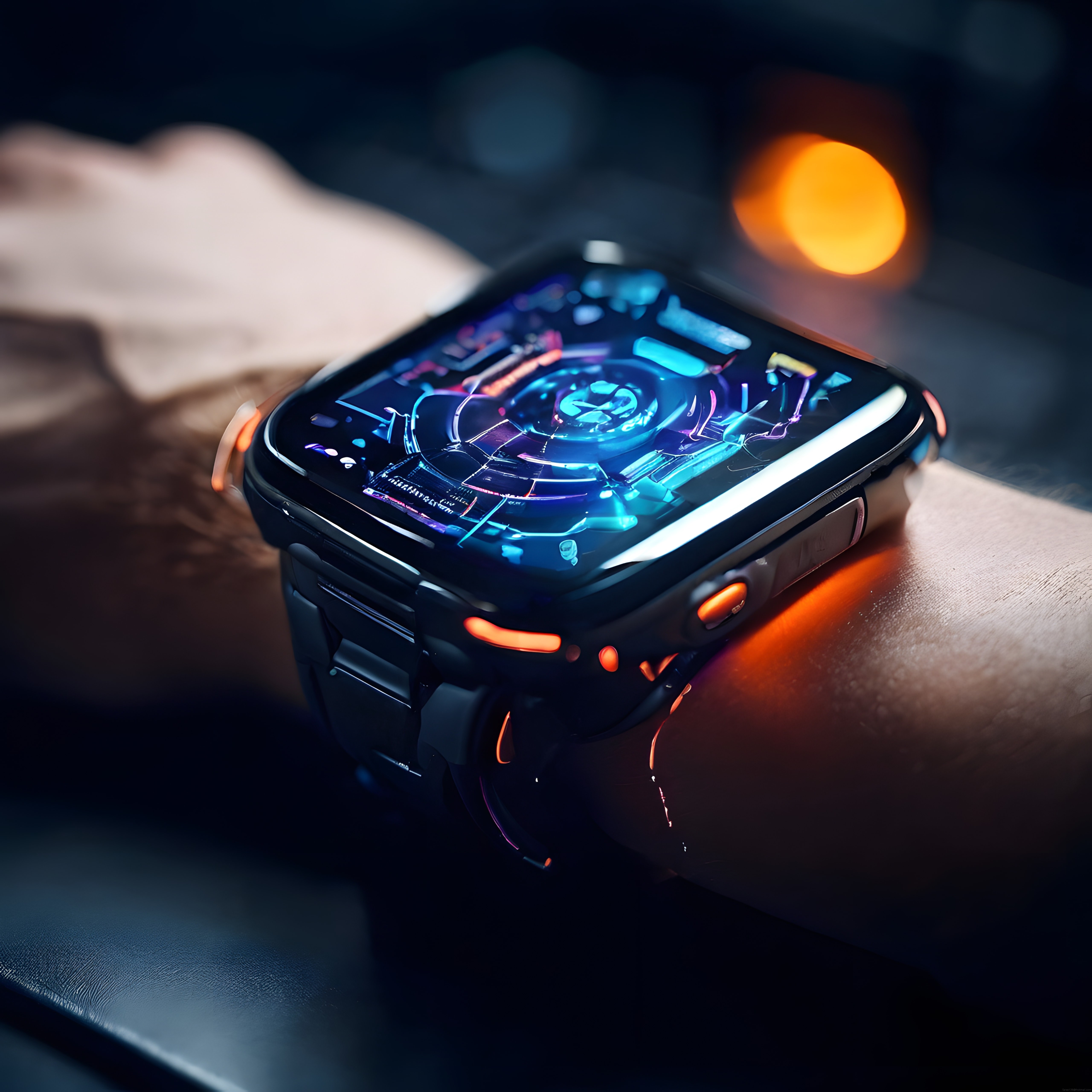 Cyberpunk Tarzı Giyilebilir Teknoloji: Neon Aydınlatmalı Akıllı Saat