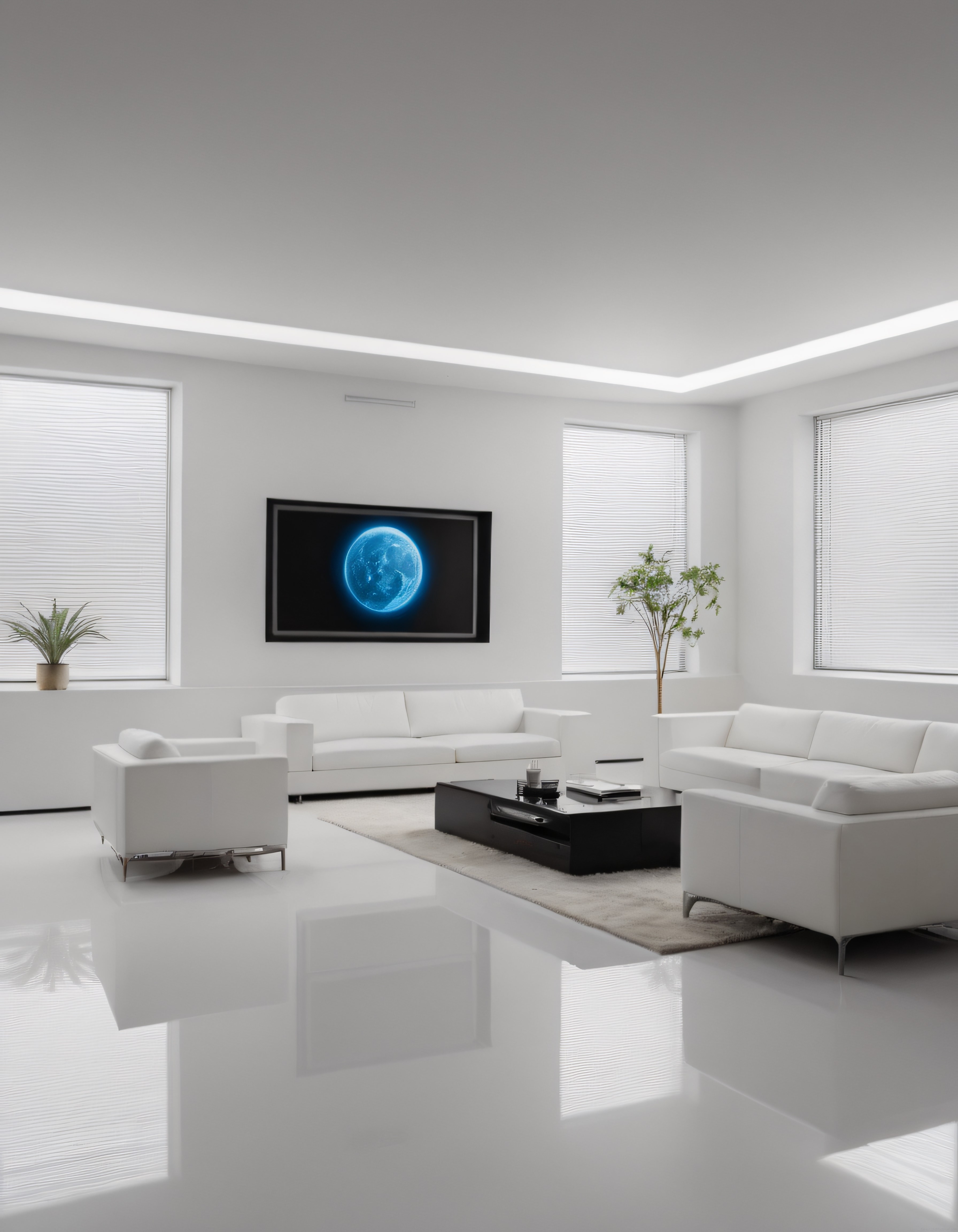 dağınıklıktan uzak modern yaşam alanı: beyaz minimalist salon dekorasyonu
