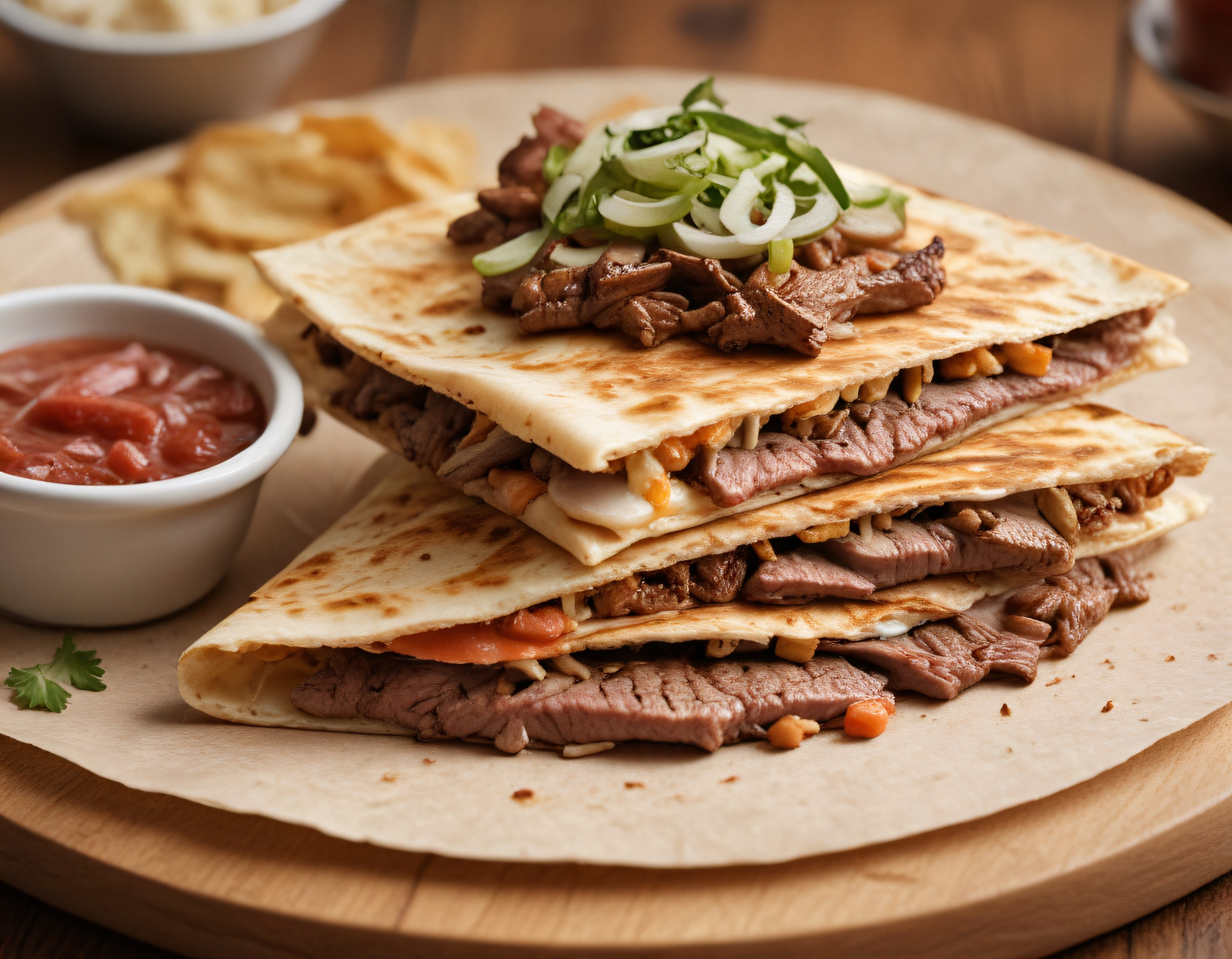 Dana Etli Meksika Quesadillası: Peynirli ve Soslu Lezzetli Tarif