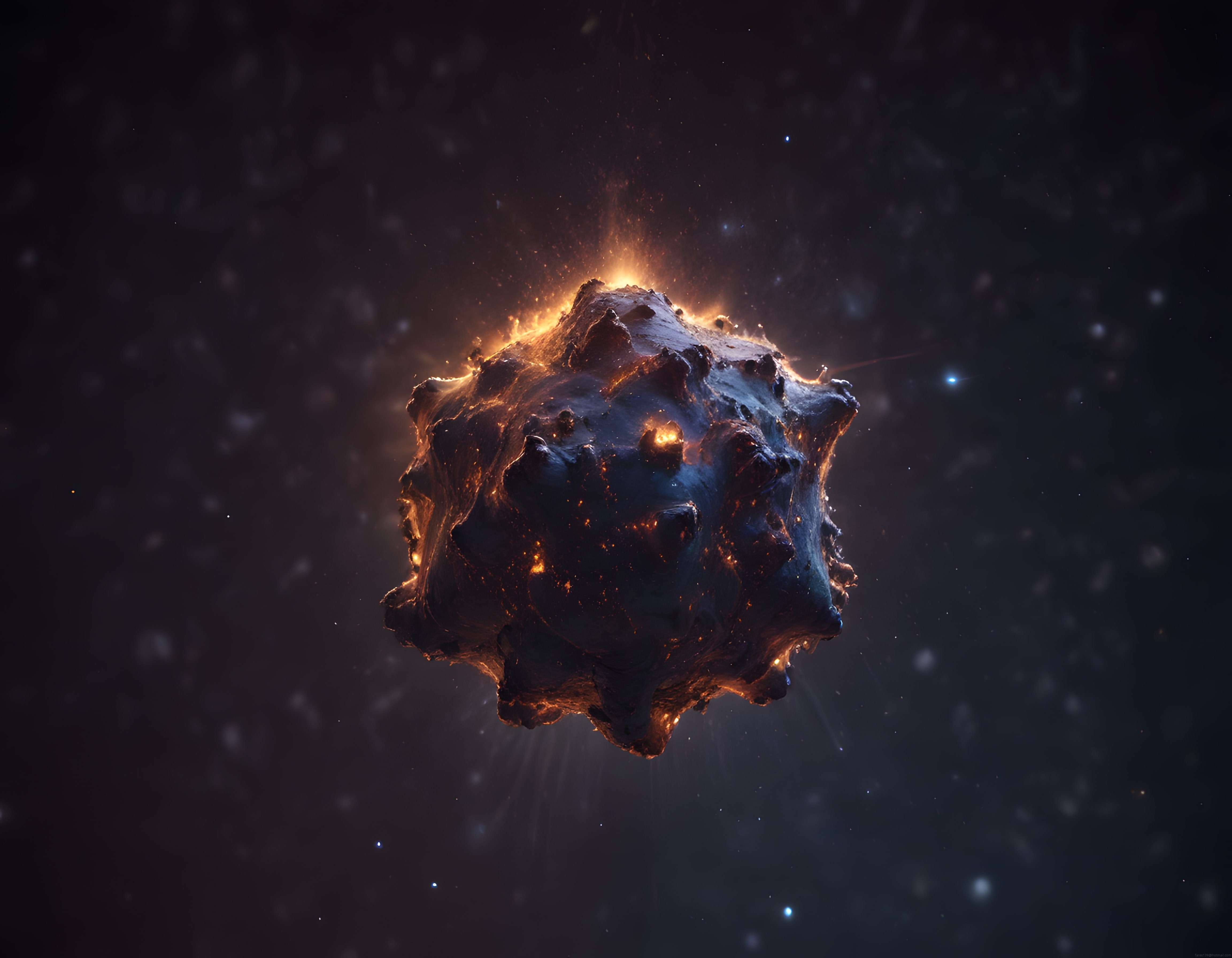 Derin Uzayın Kalbinde Parlayan Büyüleyici Bir Asteroit Görüntüsü