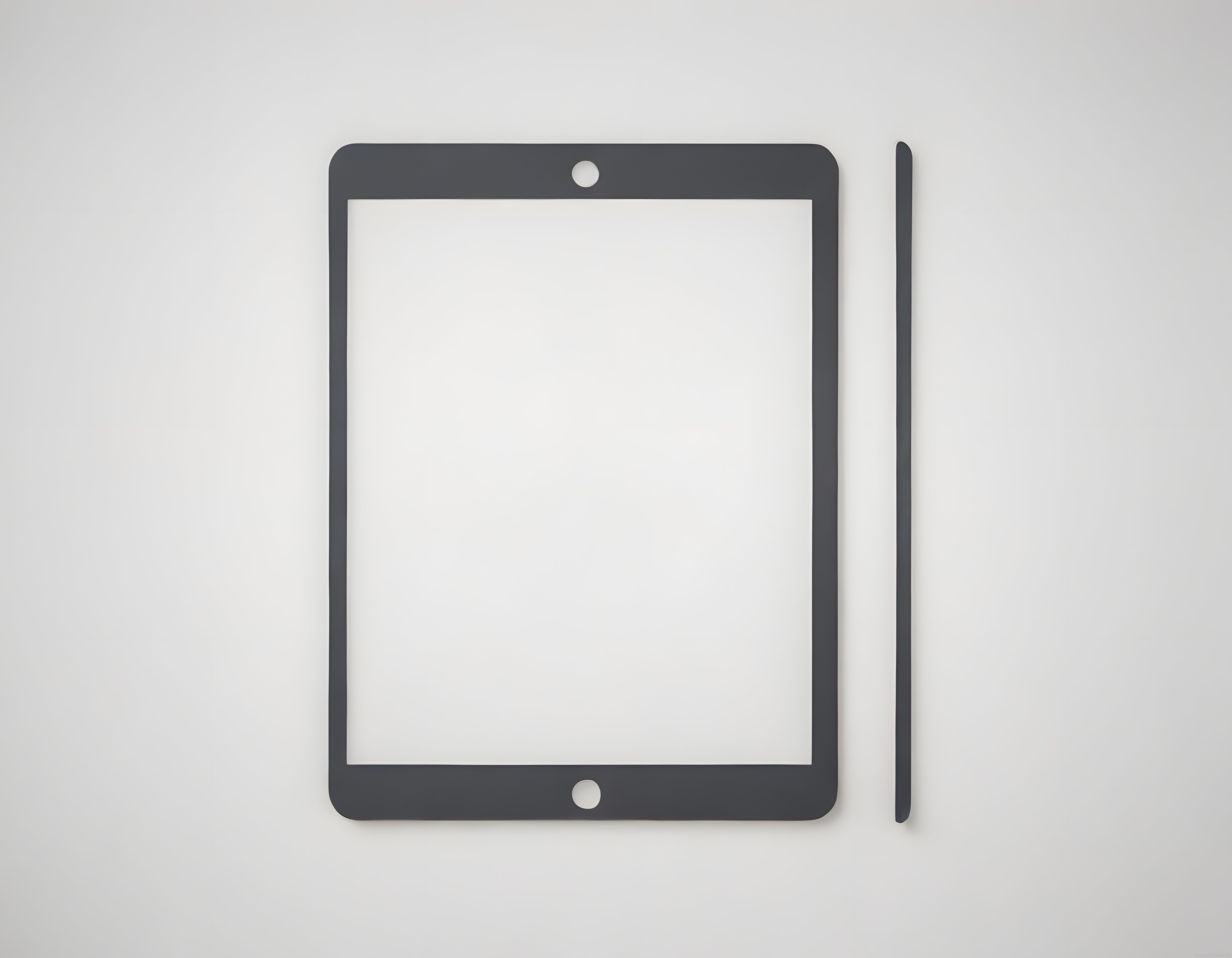 Dijital Ürün Tanıtımı İçin Boş Ekranlı Tablet ve Stylus Kalem Mockup Çekimi
