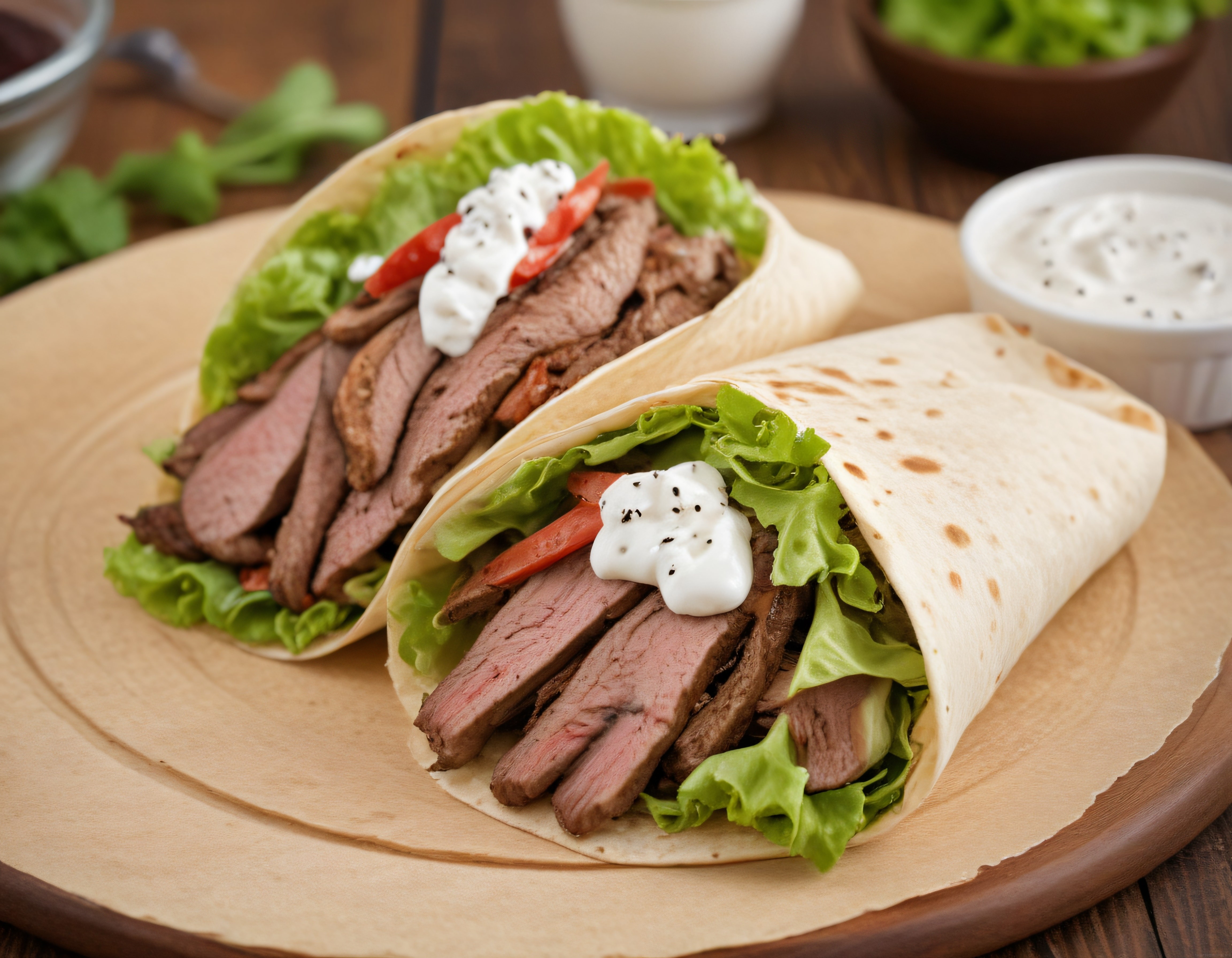 Dilimlenmiş Biftekli Wrap Tarifi: Taze Sebzeler ve Sos ile Mükemmel Öğün