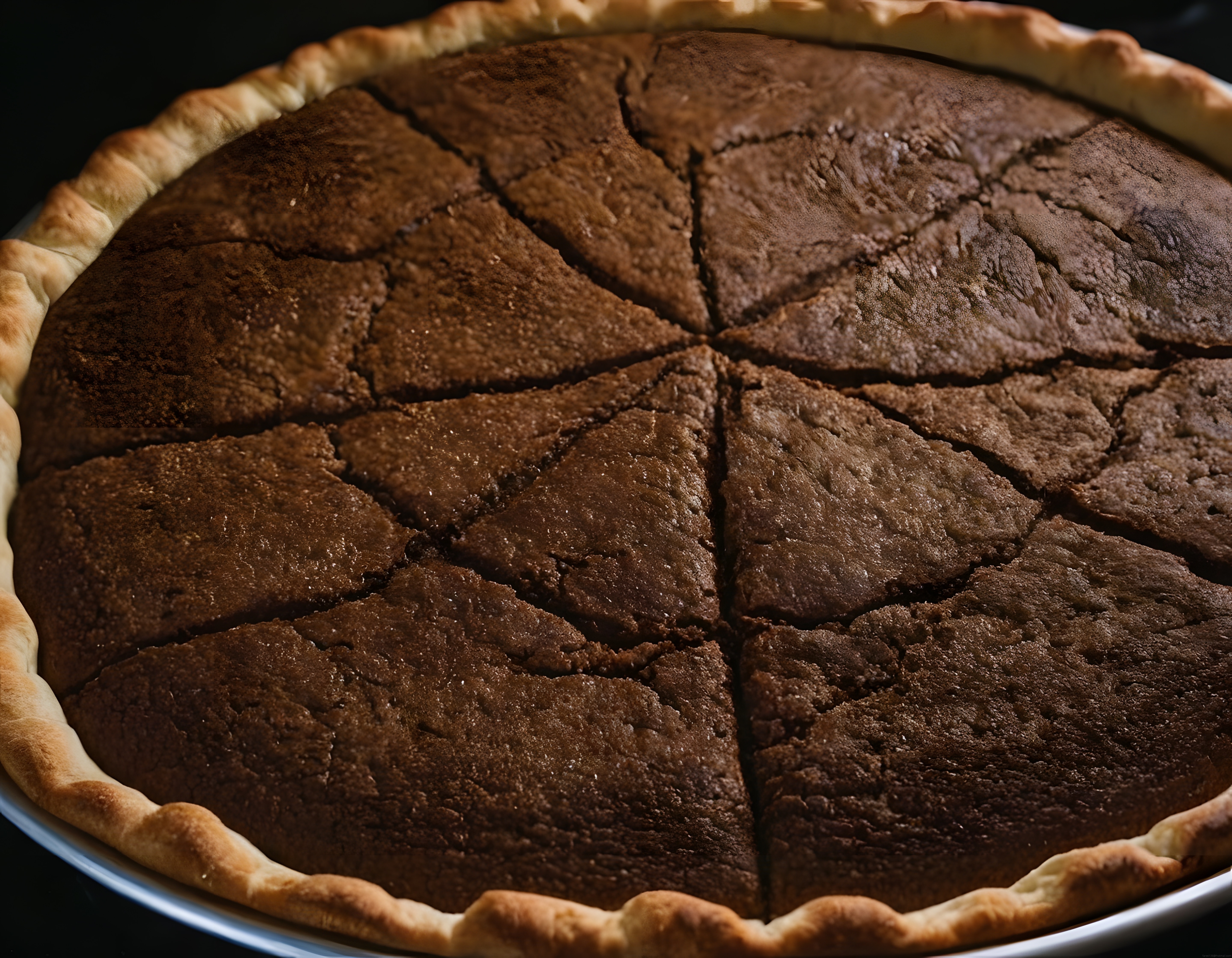 Dilimlenmiş çikolatalı tart tatlısı fırından yeni çıkmış nefis görüntü