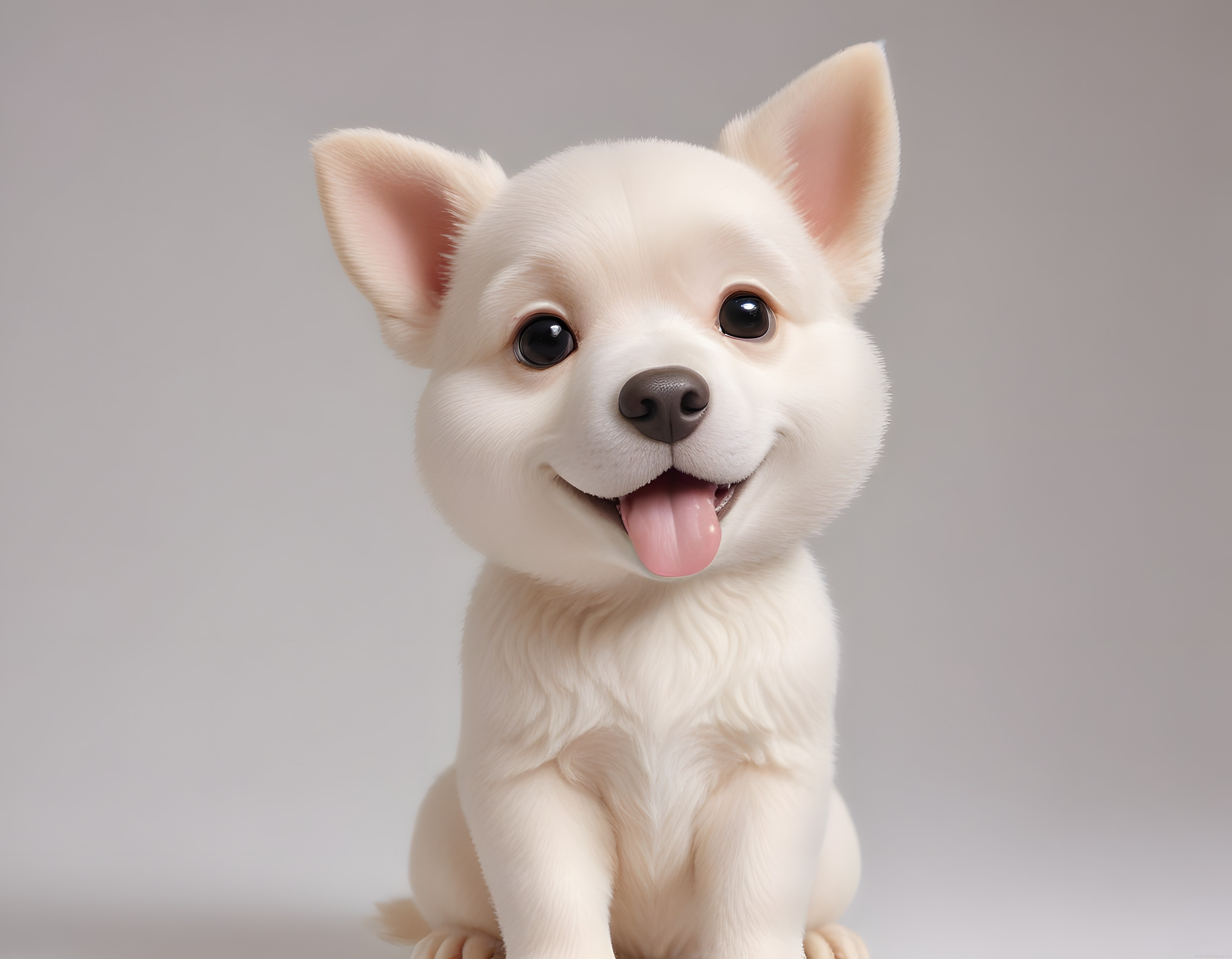 Dilini Dışarı Çıkarmış 3D Pelüş Köpek Karakteri ve Sevimli Gülümseyen Duruşu