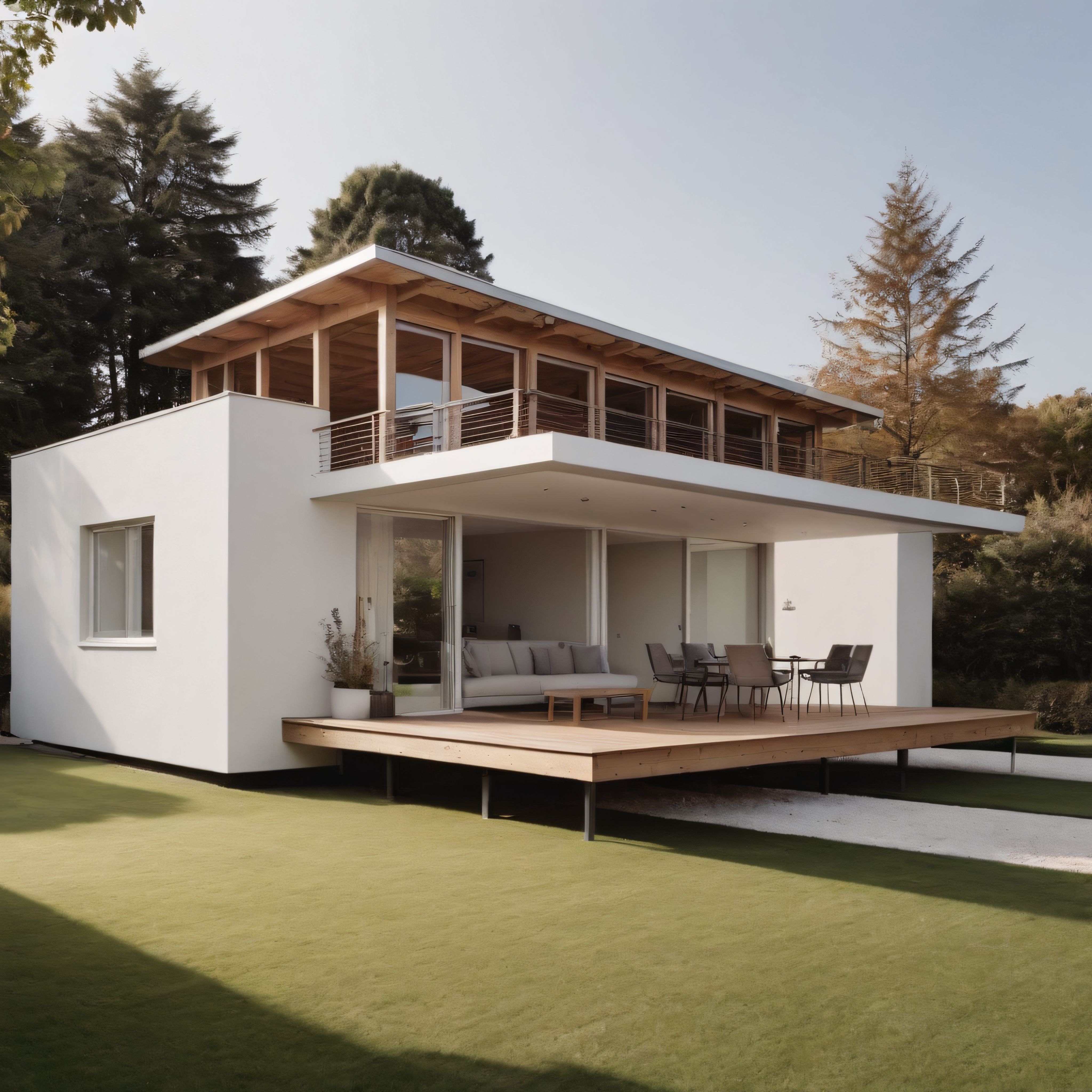 Doğa İçinde Modern ve Minimalist Ahşap Detaylı Lüks Villa Tasarımı