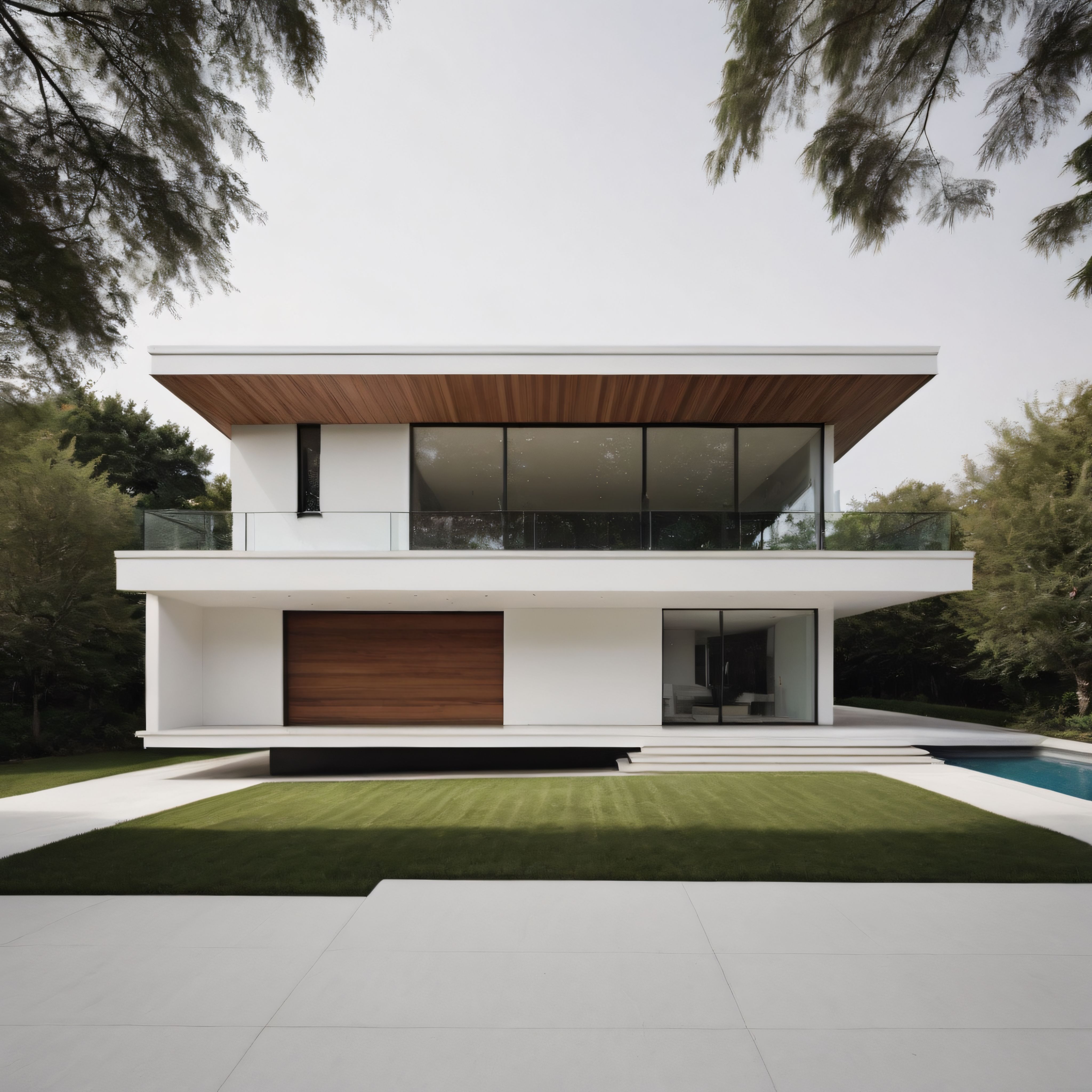Doğa İçinde Sıcak Ahşap Detaylarıyla Modern Minimalist Villa Konsepti