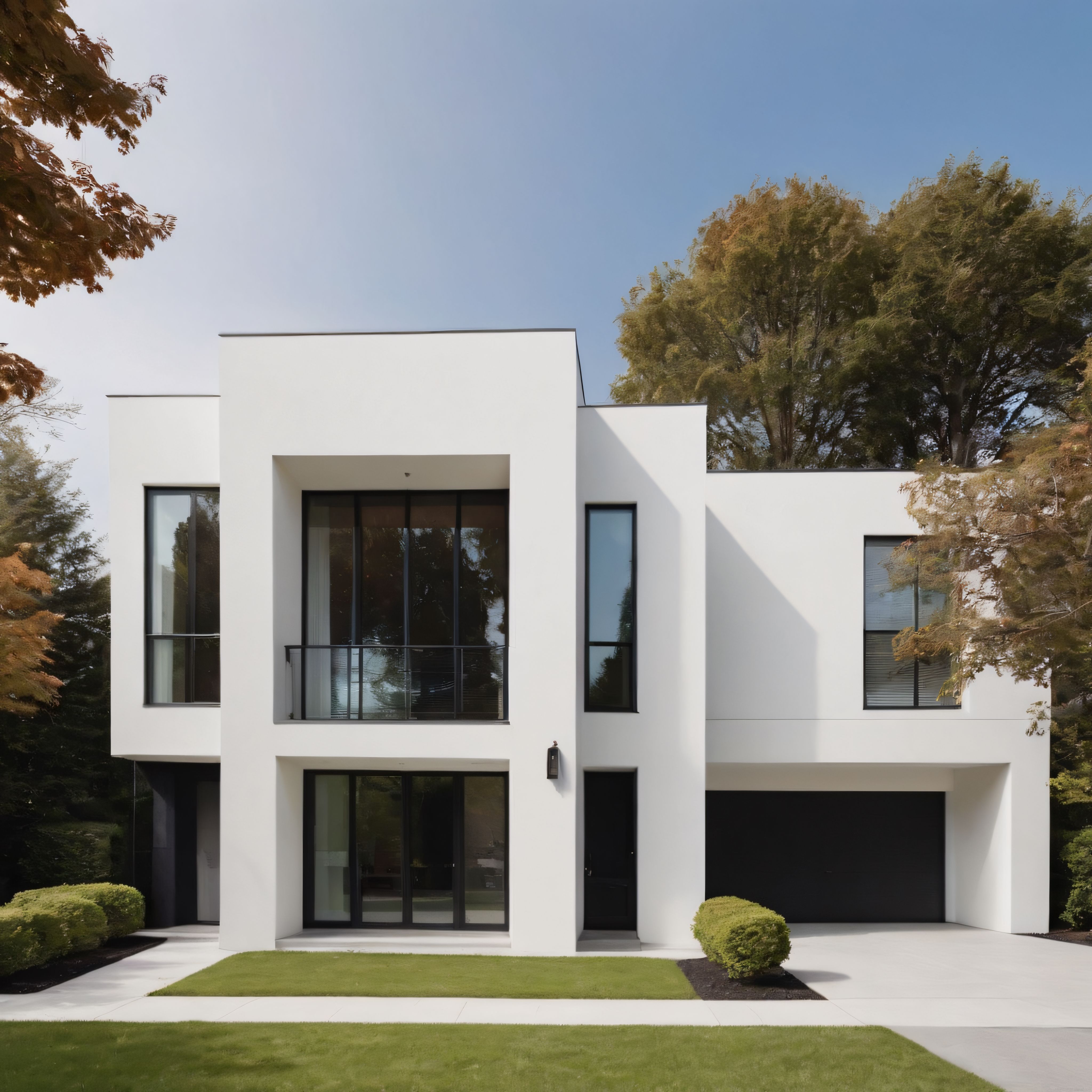 Doğa İçinde Yer Alan Modern ve Minimalist Beyaz Villa Tasarımı