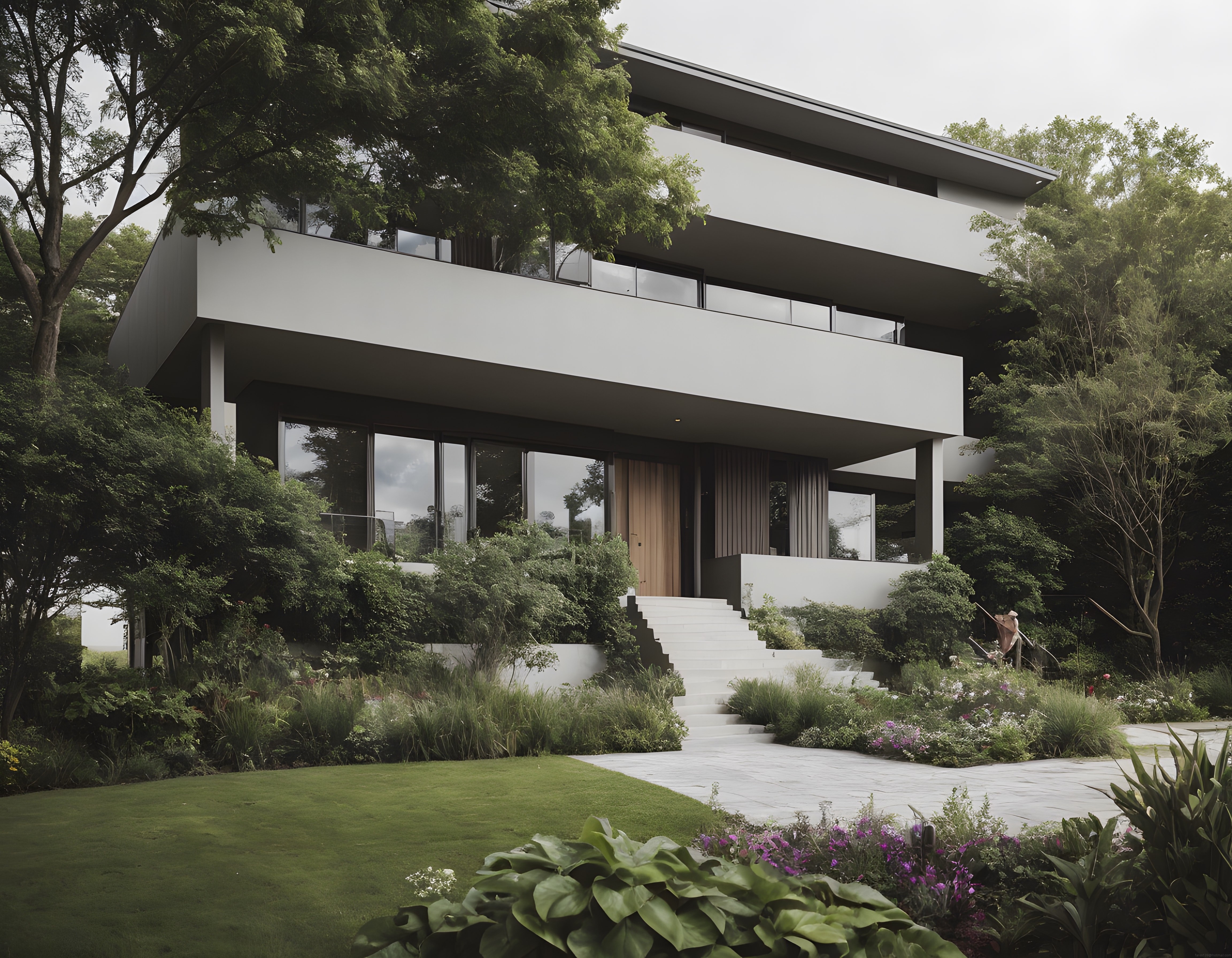 Doğa ile Bütünleşen Modern Mimari: Orman İçindeki Lüks Villa ve Peyzaj Tasarımı