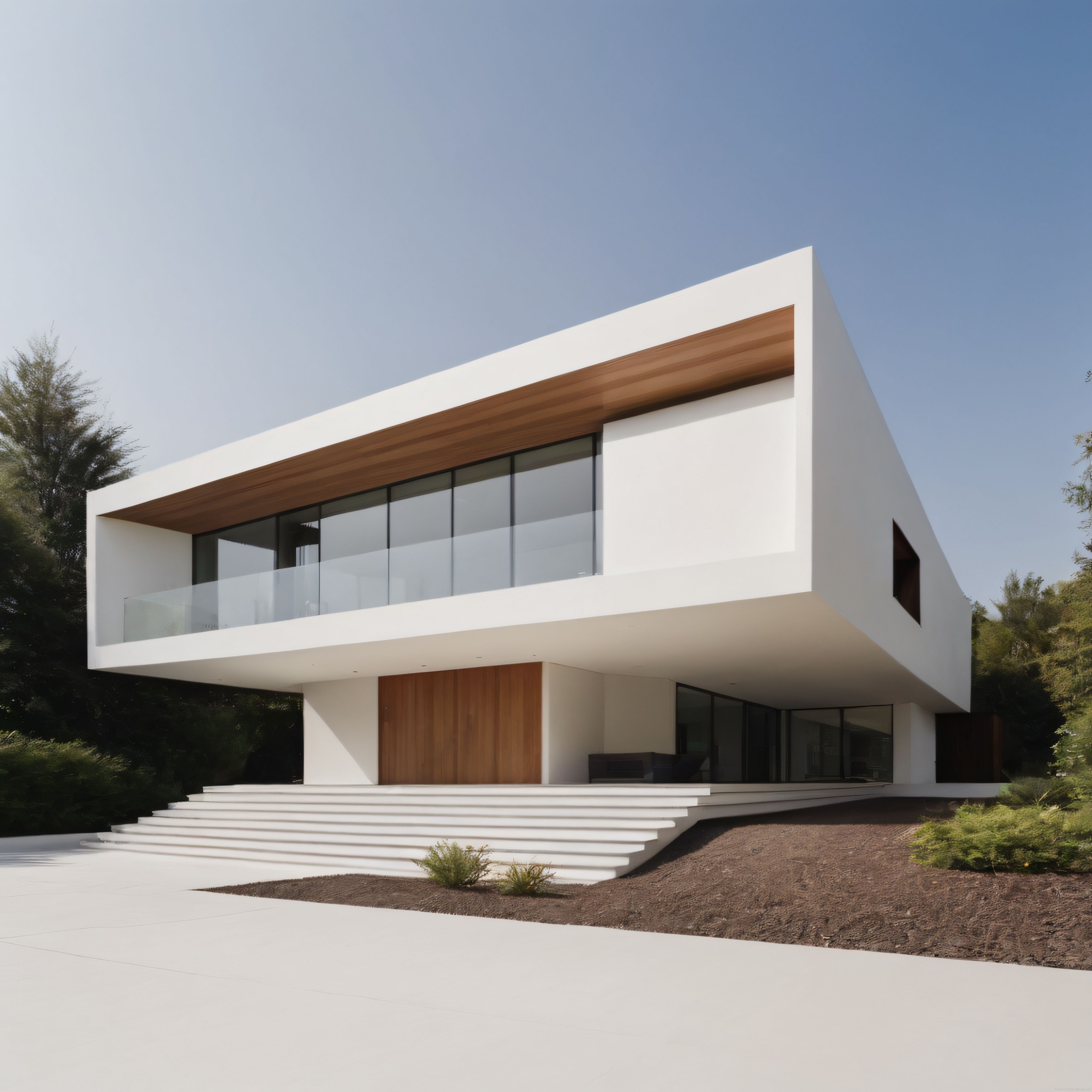 Doğa ile İç İçe Modern Minimalist Villa ve Çağdaş Mimari Tasarım