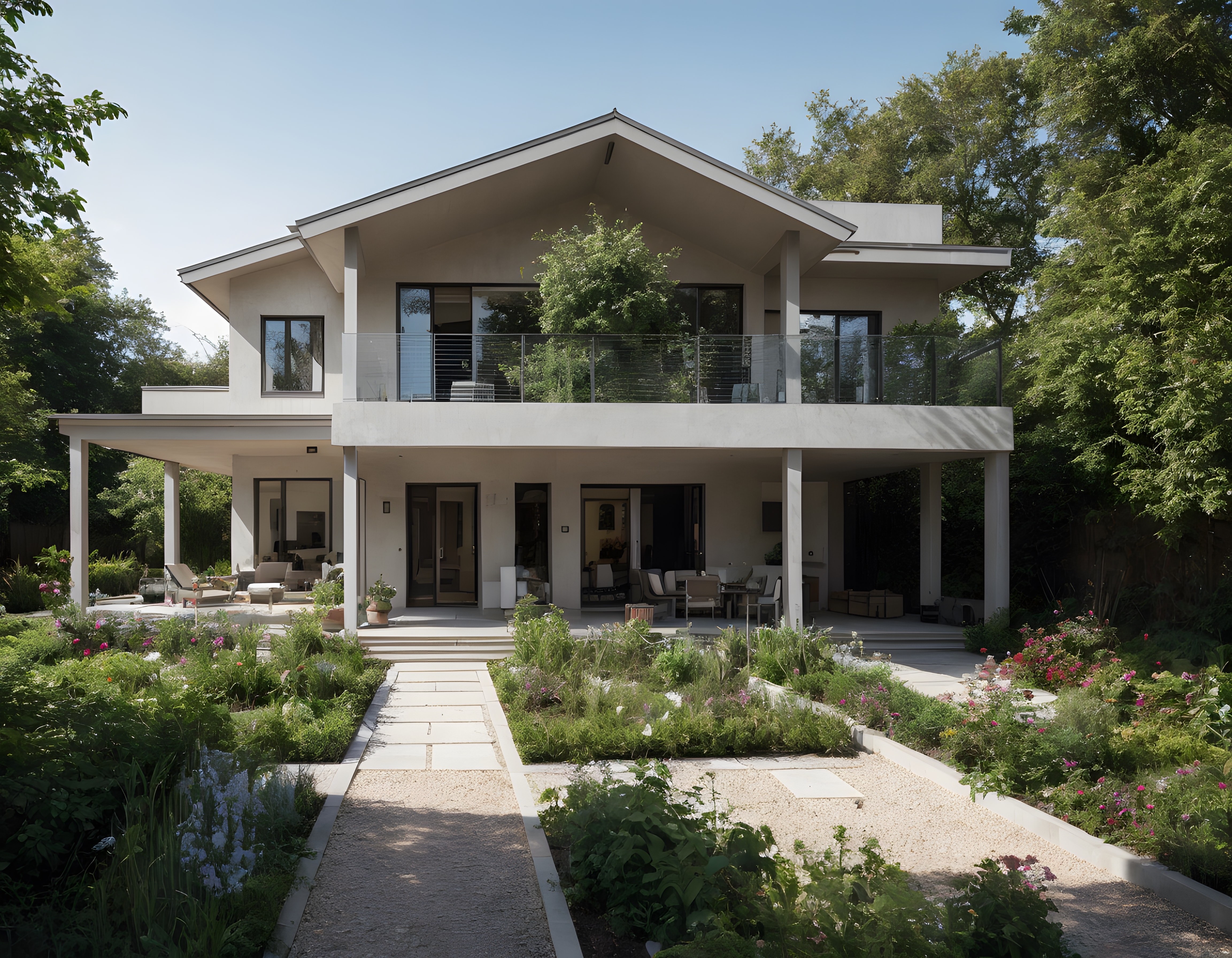 Doğa ile İç İçe Modern Villa ve Zen Bahçeli Lüks Konut Tasarımı